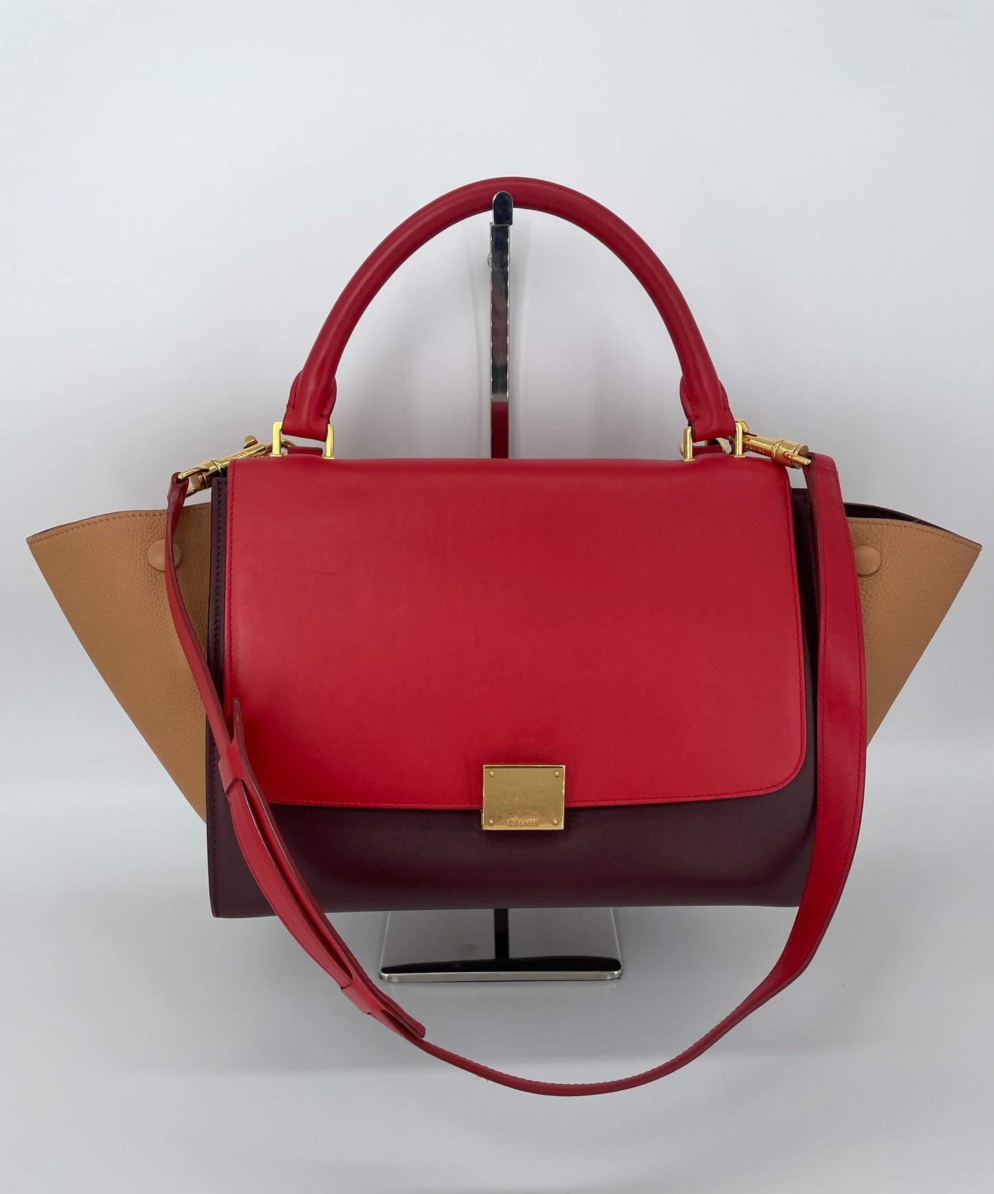 Preloved Celine Trapeze Satchel Bag, Small