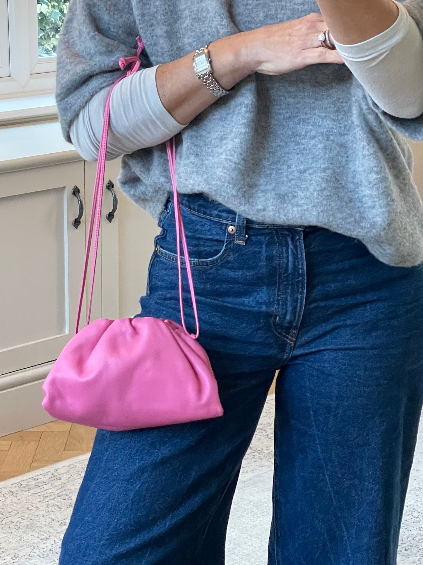 Preloved Bottega Veneta Pouch With Shoulder Strap, Mini