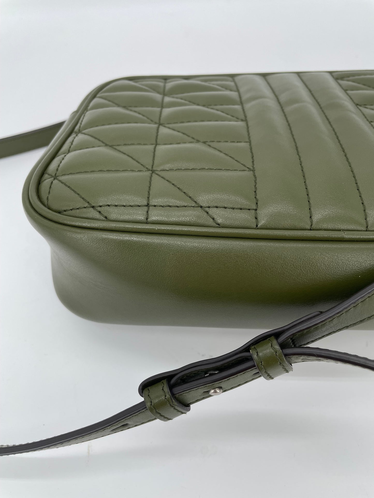 Preloved Gucci Quilted Leather Geometric Marmont Crossbody Bag, Small