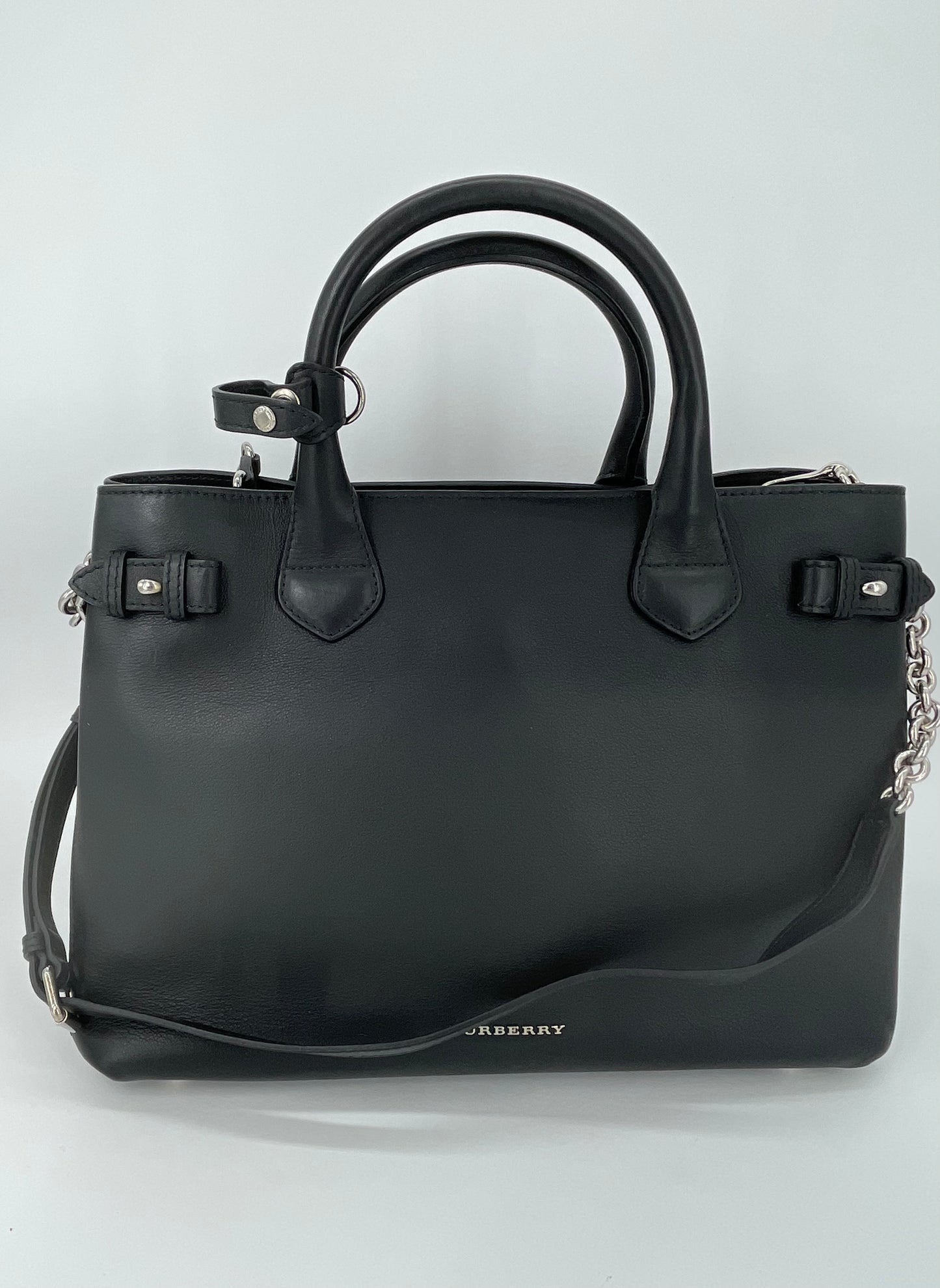 Preloved Burberry Banner Two Way Tote Bag, Medium