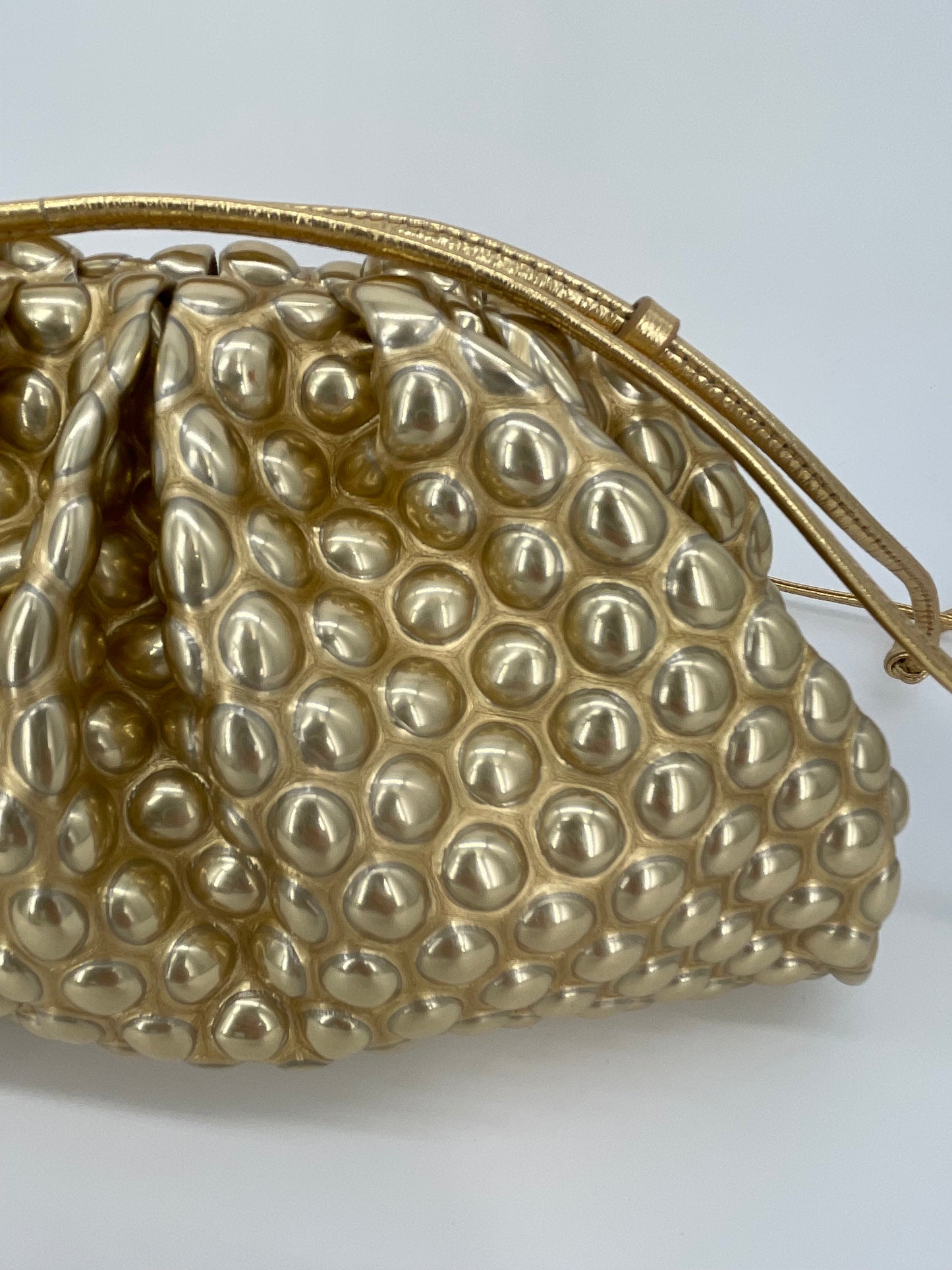 Preloved Bottega Veneta Metallic Bubble Pouch, Mini