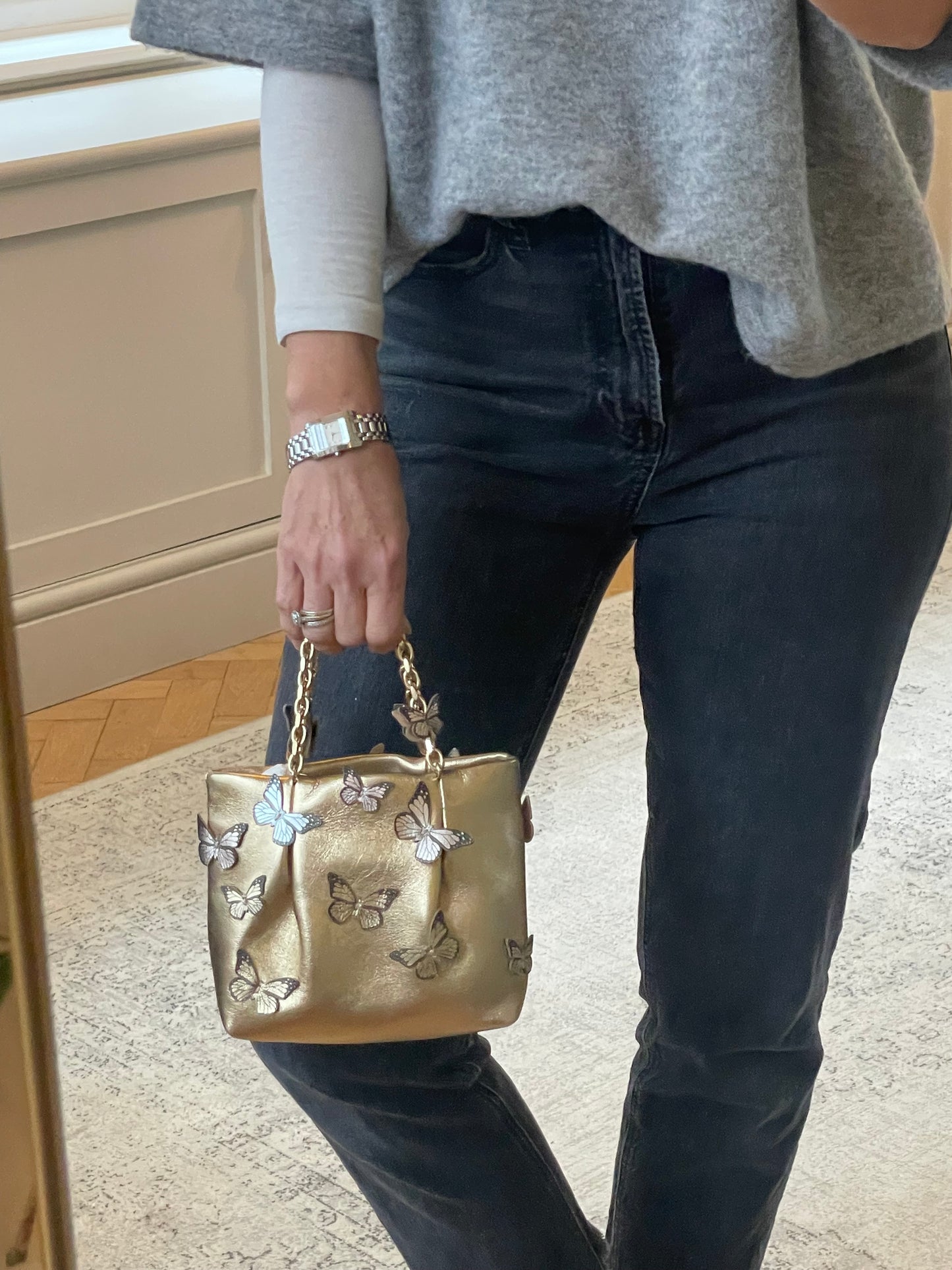 Preloved Aquazzura Papillion Tote Bag, Mini