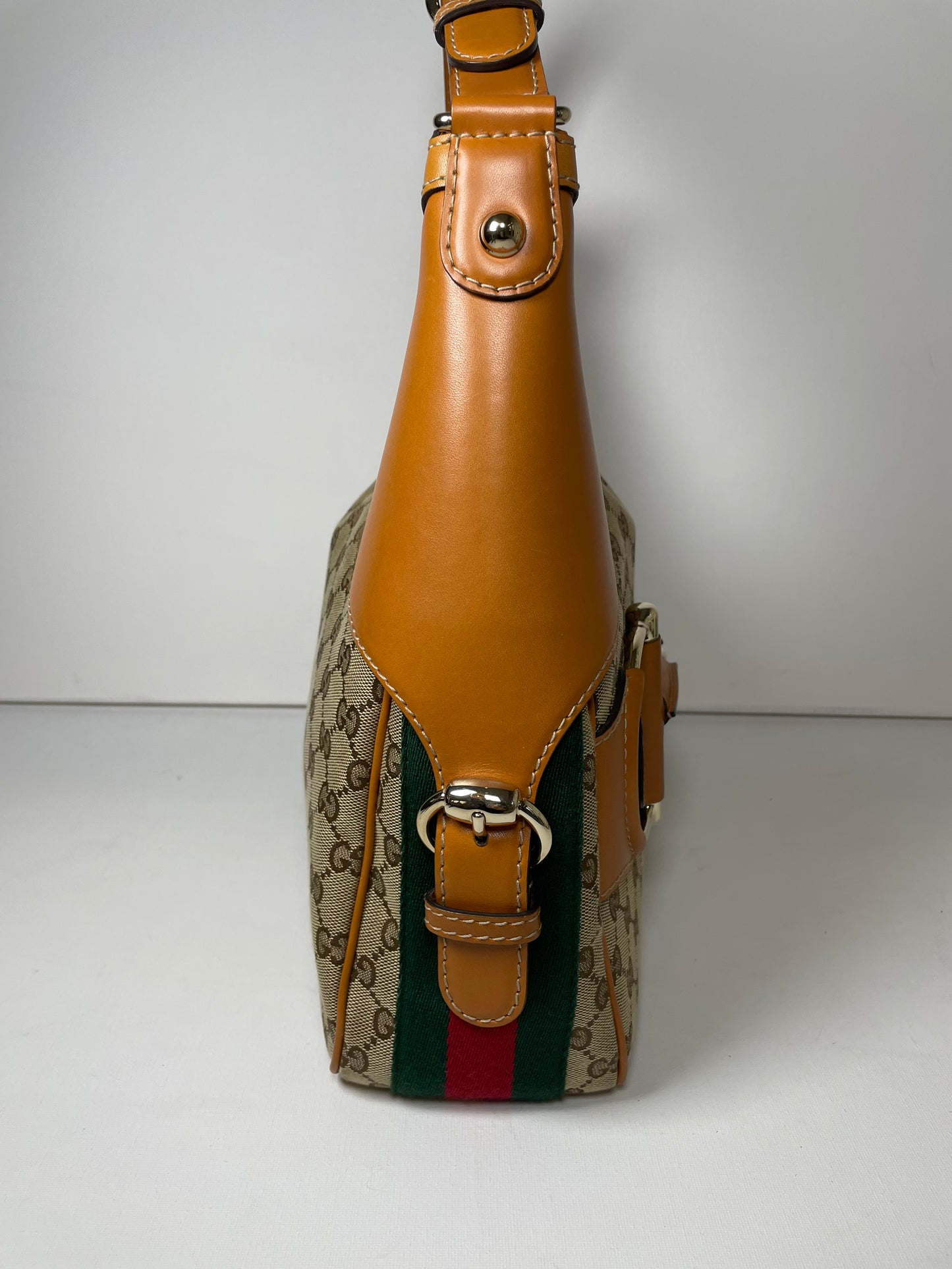 Preloved Gucci GG Heritage Horsebit Hobo Bag