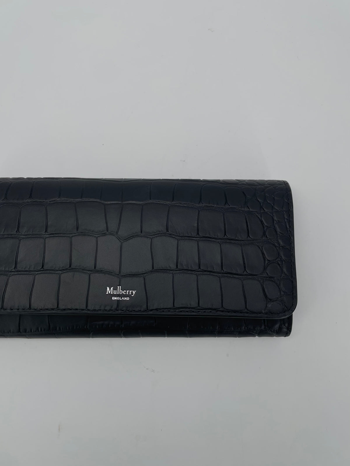 Preloved Mulberry Continental Moc Croc  Wallet, Large