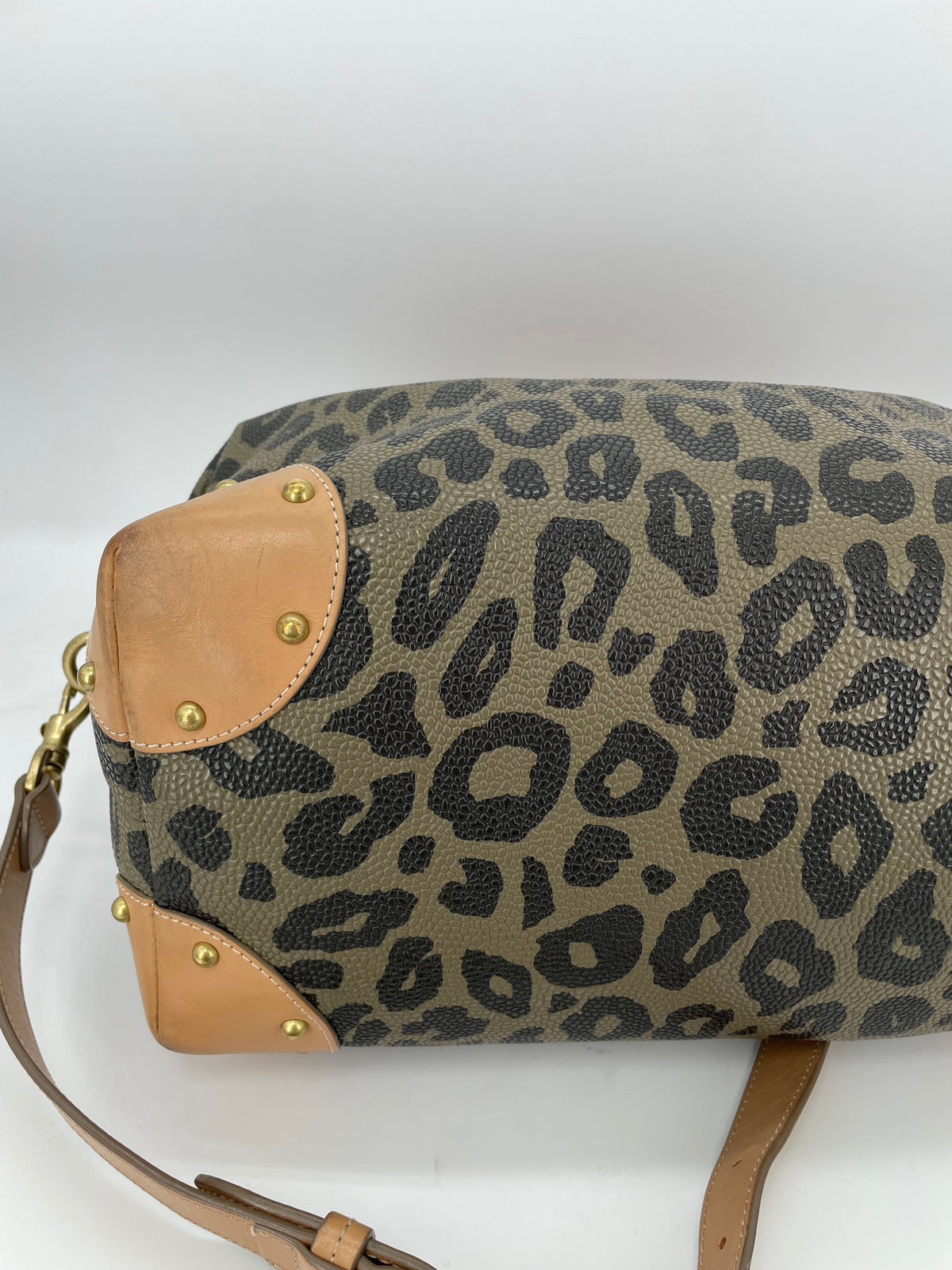 Preloved Mulberry Vintage Birds Nest Clipper Boston Bag, Small
