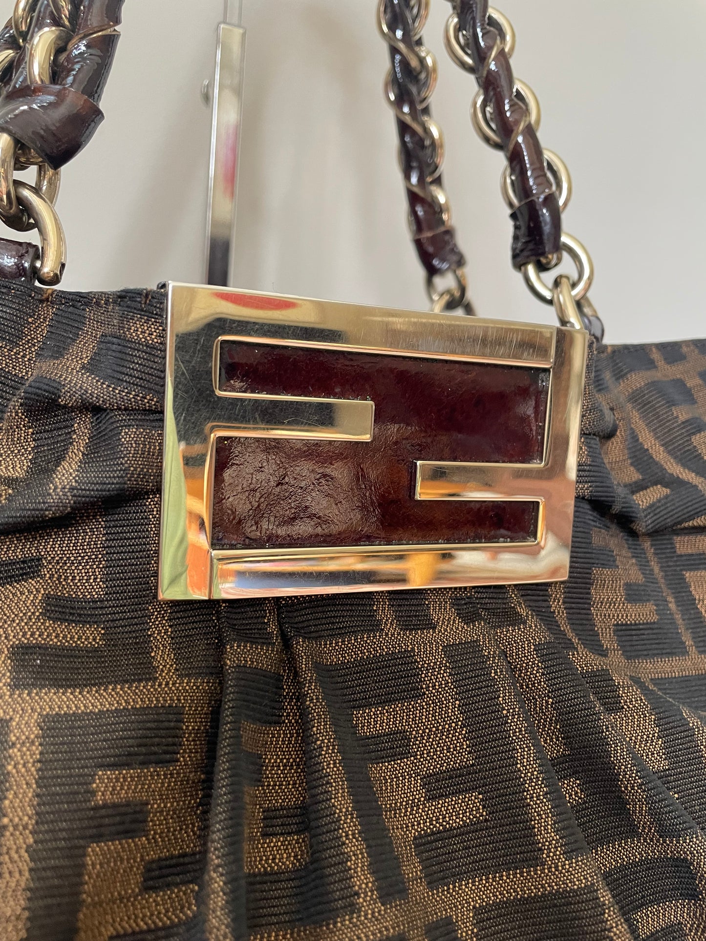 Preloved Fendi Zucca Mia Tote Bag, Large