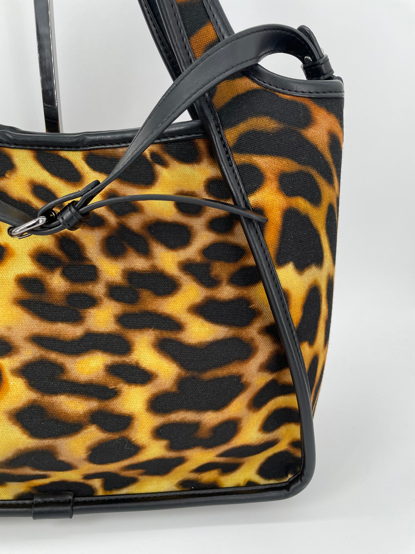 Preloved Stella McCartney Leopard Print Studded Tote Bag