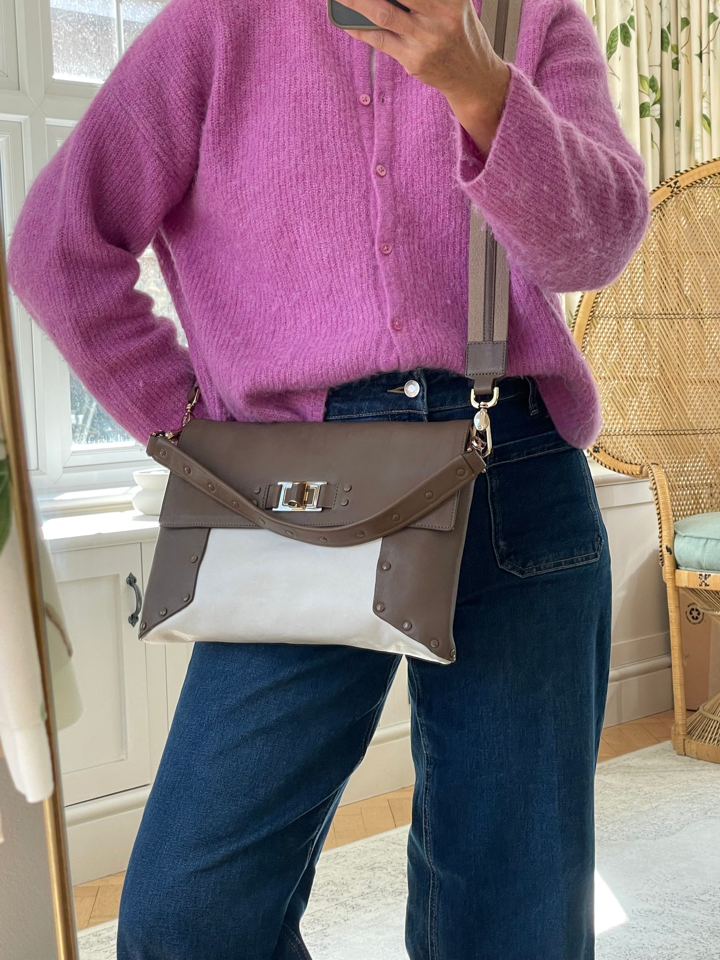 Preloved Anya Hindmarch Envelope, Three Way Bag