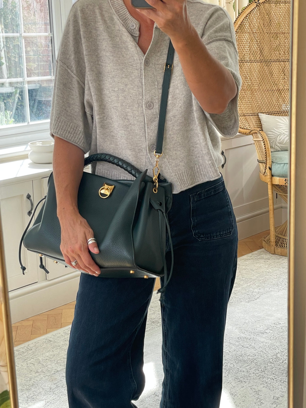 Preloved Mulberry Iris Top Handle Tote Bag, Large