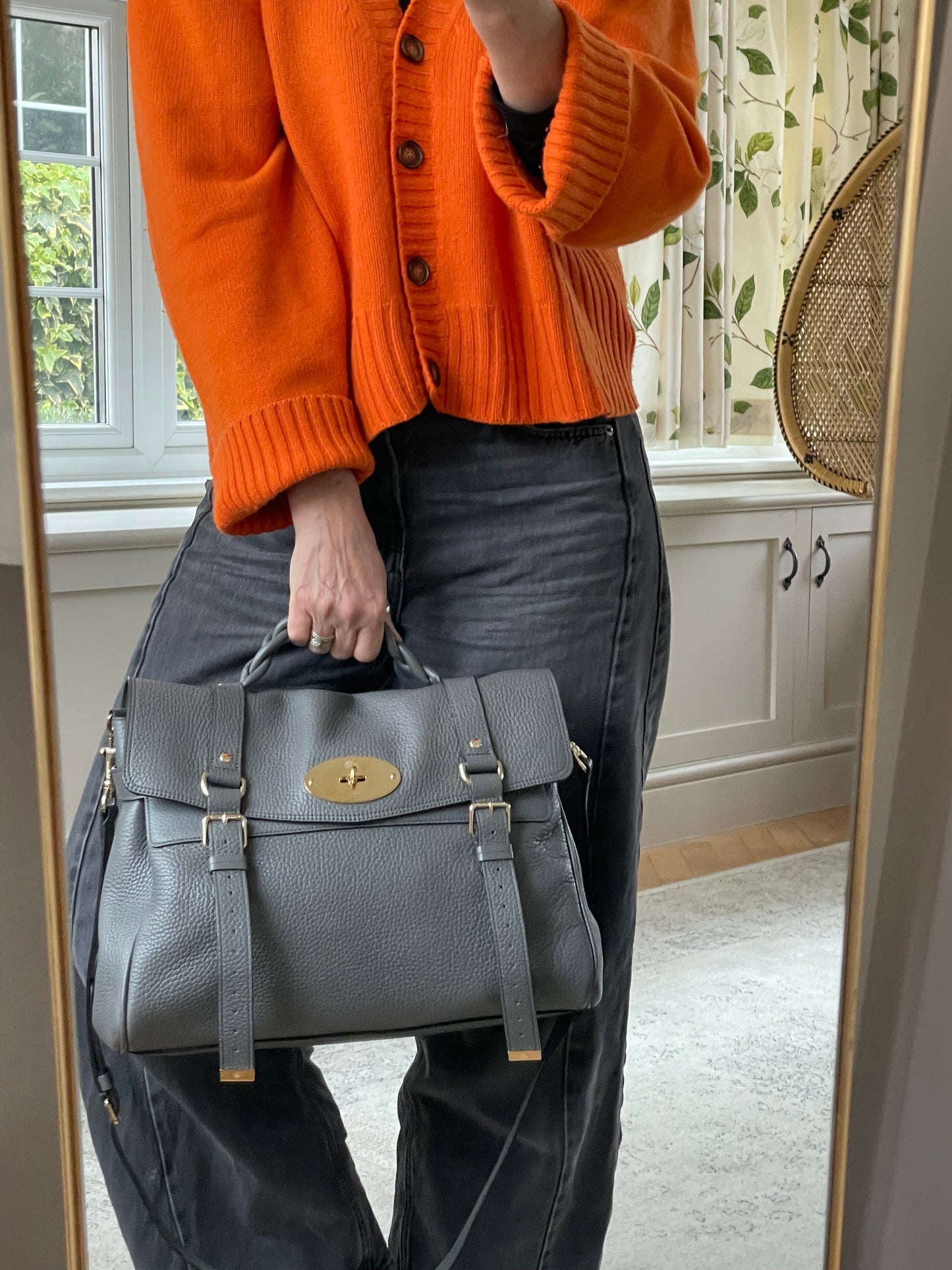 Preloved Mulberry Alexa Satchel Bag, Oversized
