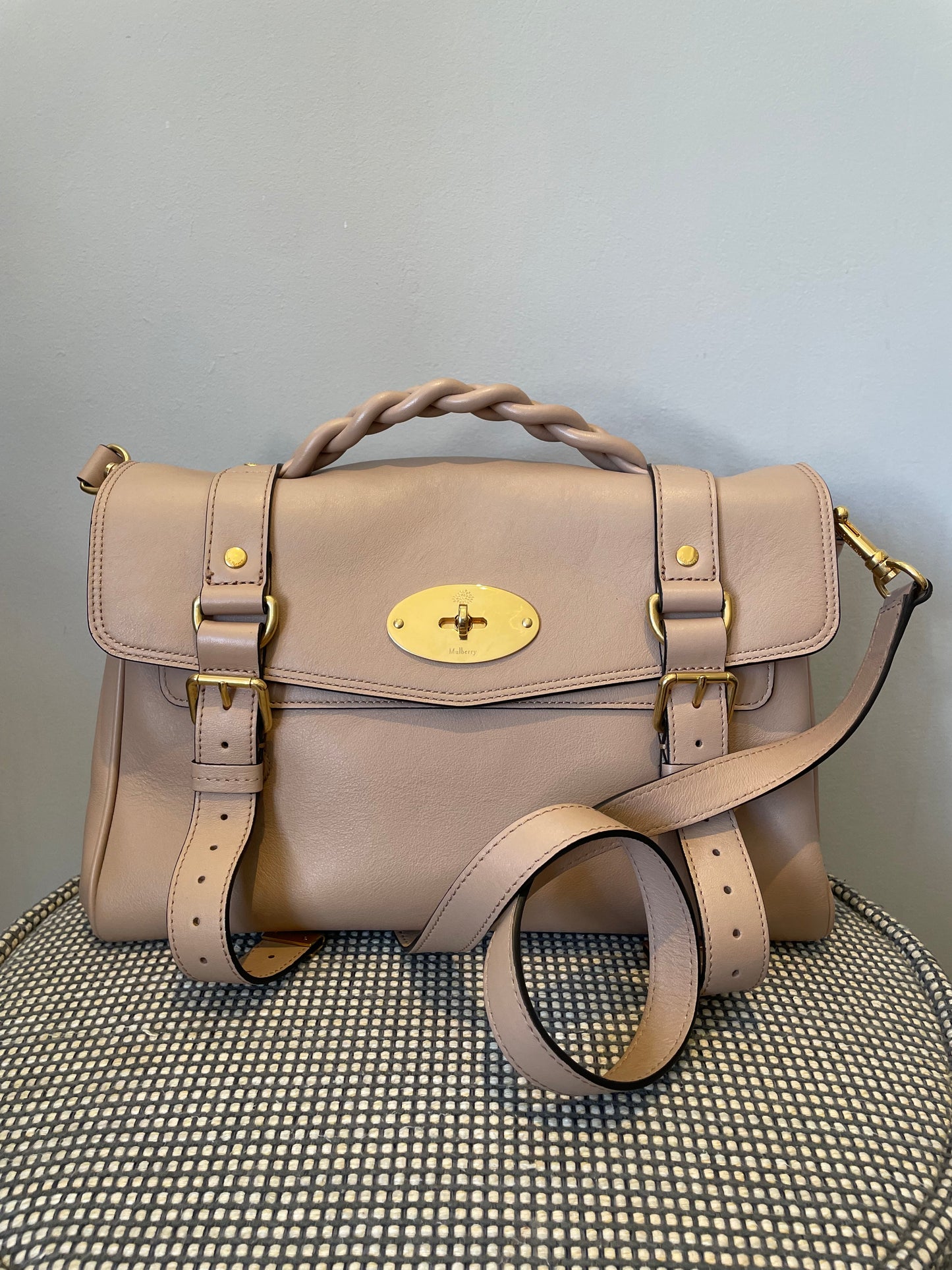 Preloved Mulberry Alexa Satchel Bag, Regular