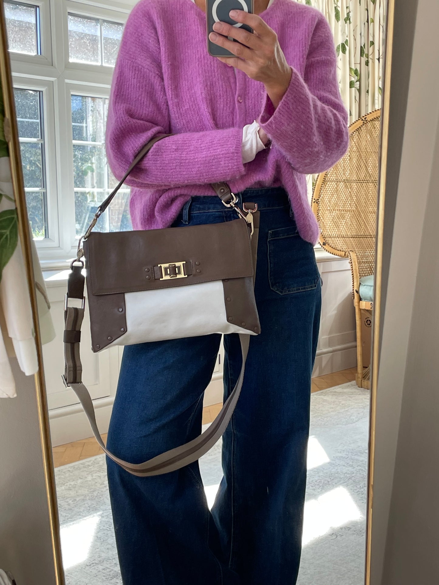 Preloved Anya Hindmarch Envelope, Three Way Bag