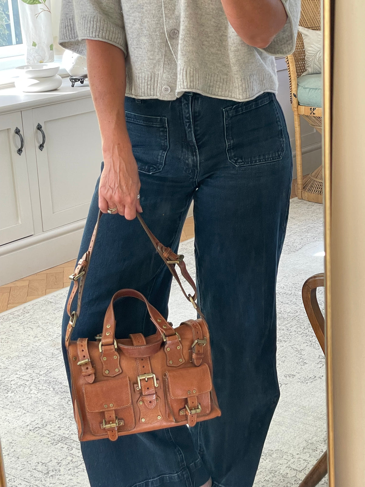 Preloved Mulberry Vintage Roxanne Satchel Shoulder Bag, Small
