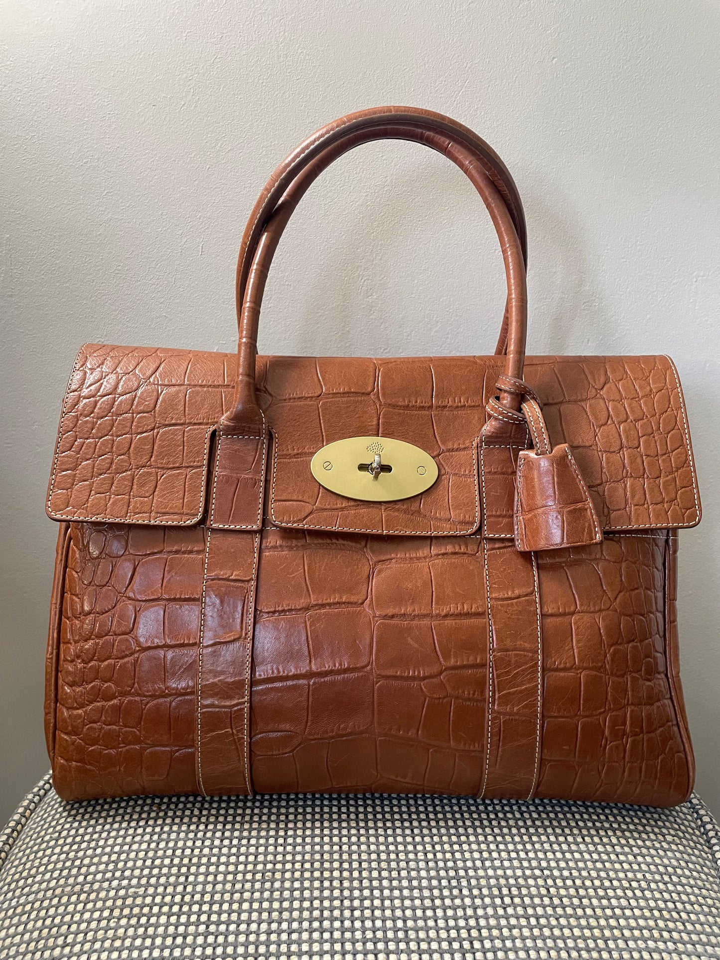 Preloved Mulberry Classic Heritage Bayswater Tote Bag, Large