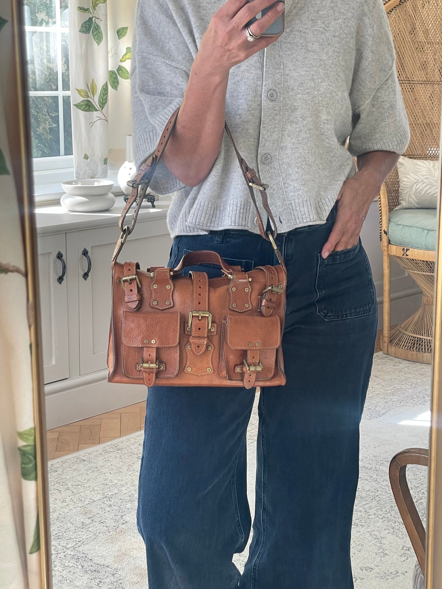 Preloved Mulberry Vintage Roxanne Satchel Shoulder Bag, Small