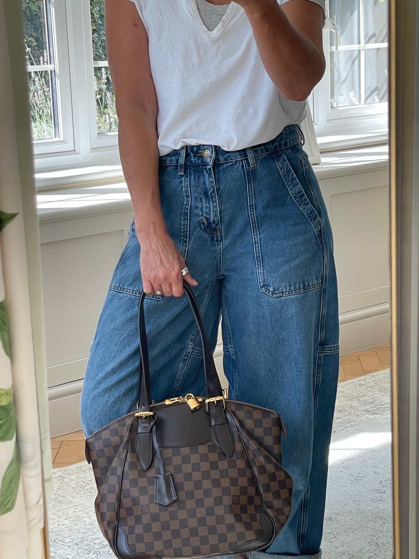 Preloved Louis Vuitton Damier Ebene Verona Shoulder Bag