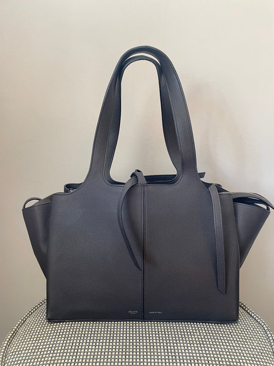 Preloved Celine Tri-Fold Shopping Tote Bag, Small