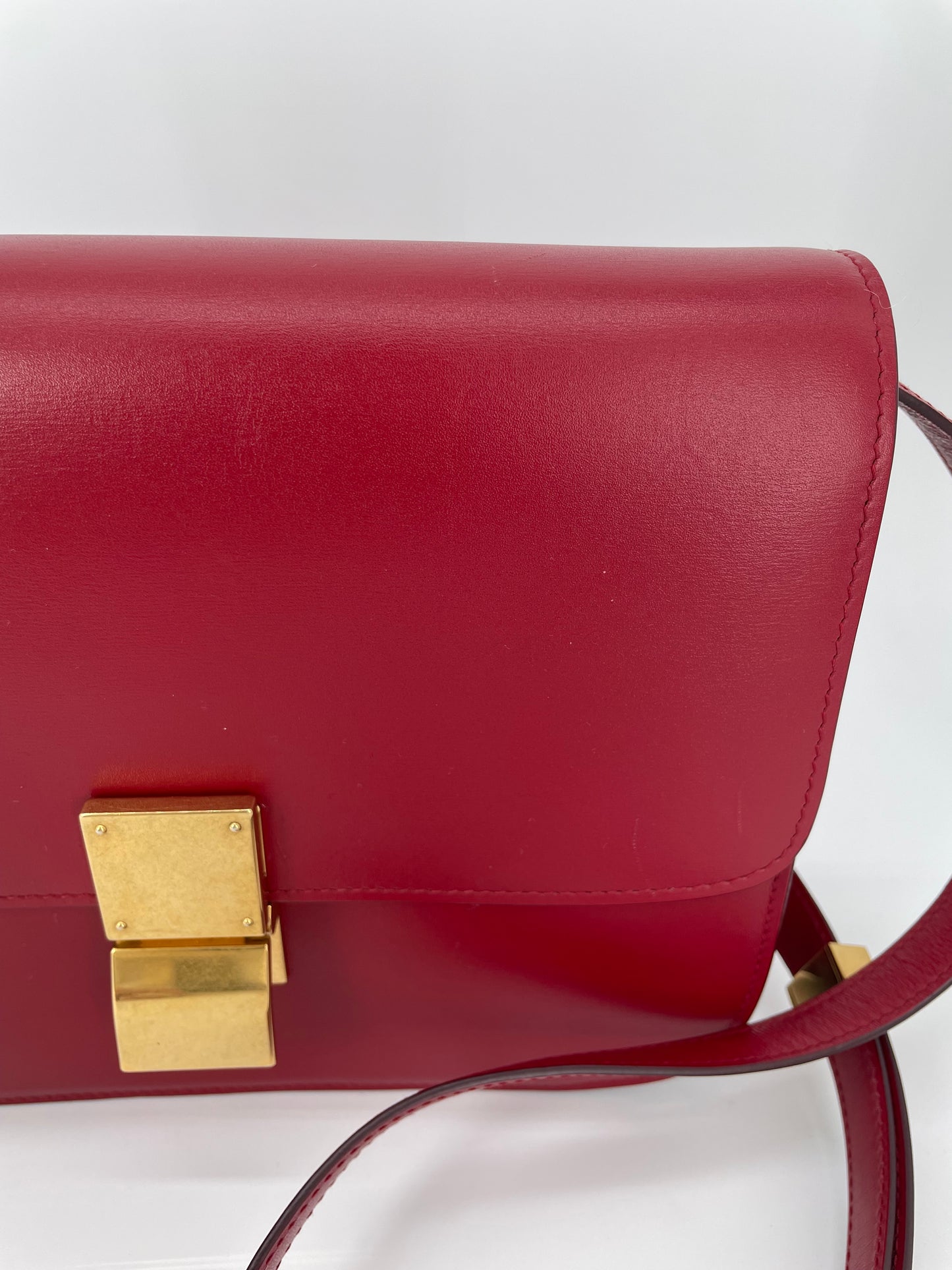 Preloved Celine Classic Box Shoulder Bag, Mesium