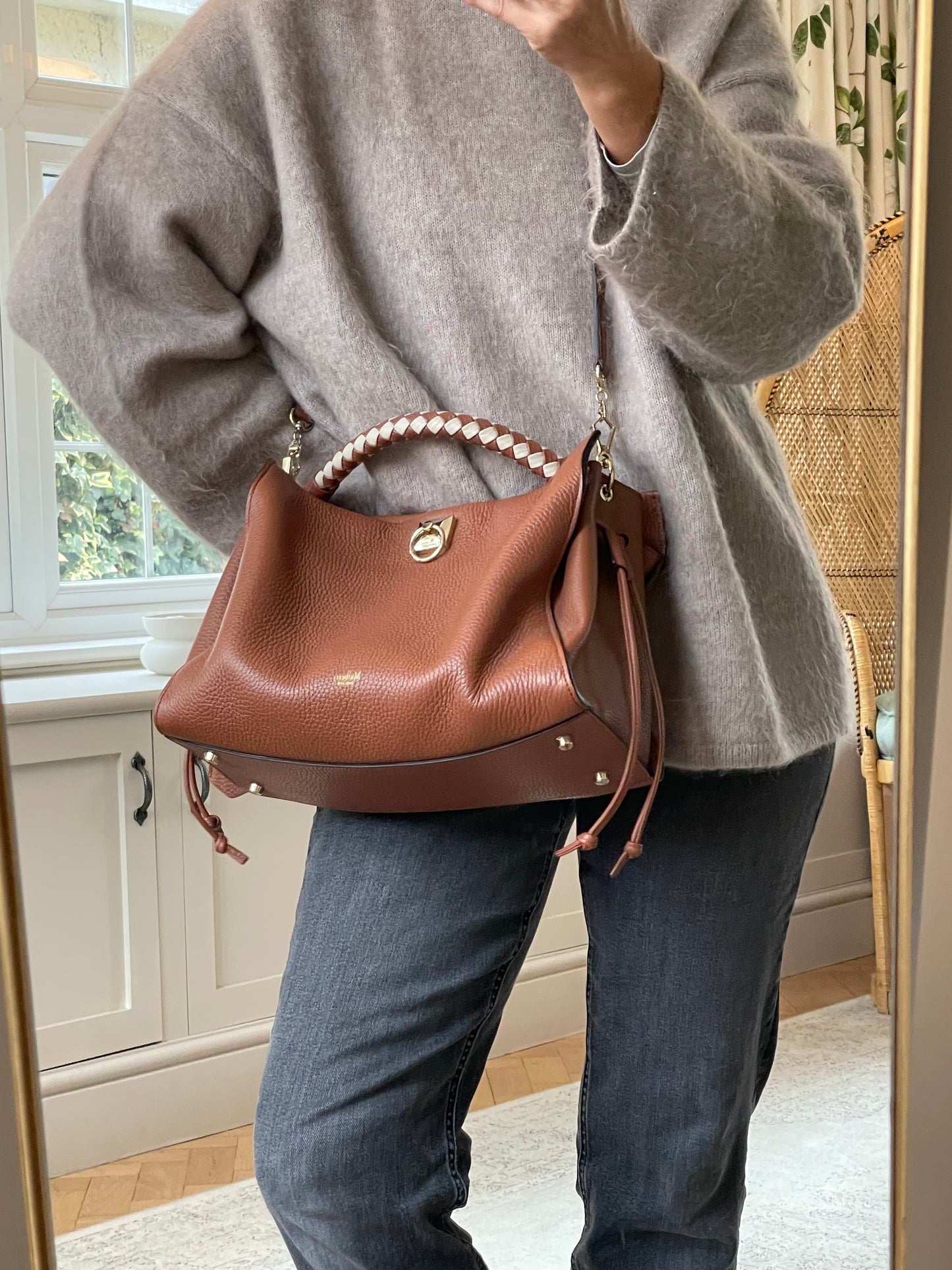 Preloved Mulberry Iris Top Handle Tote Bag, Large