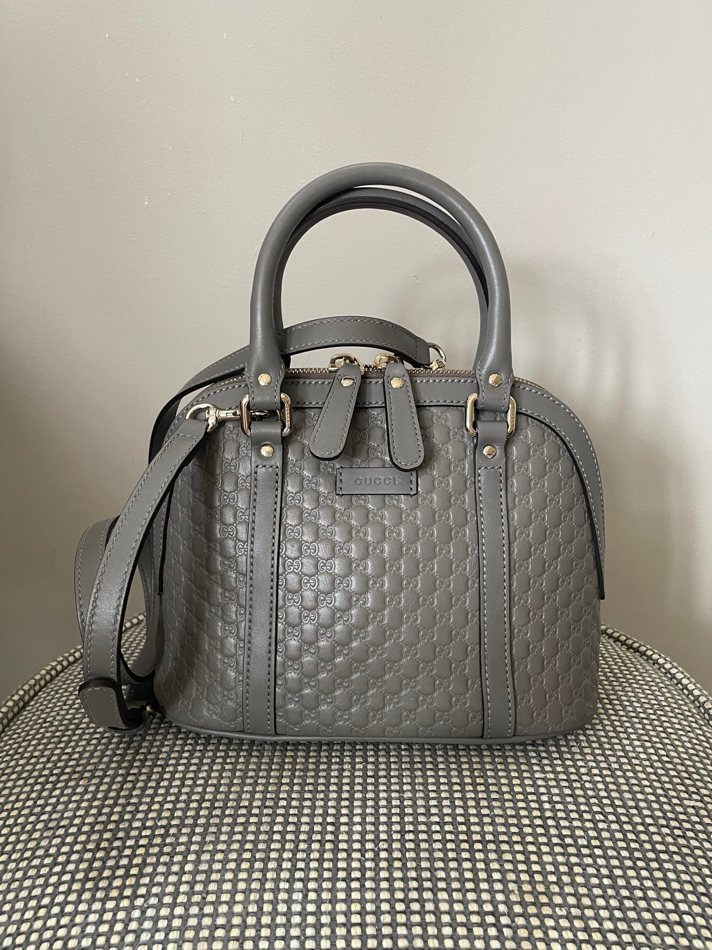 Preloved Gucci Guccissima Dome Shoulder Bag, Mini