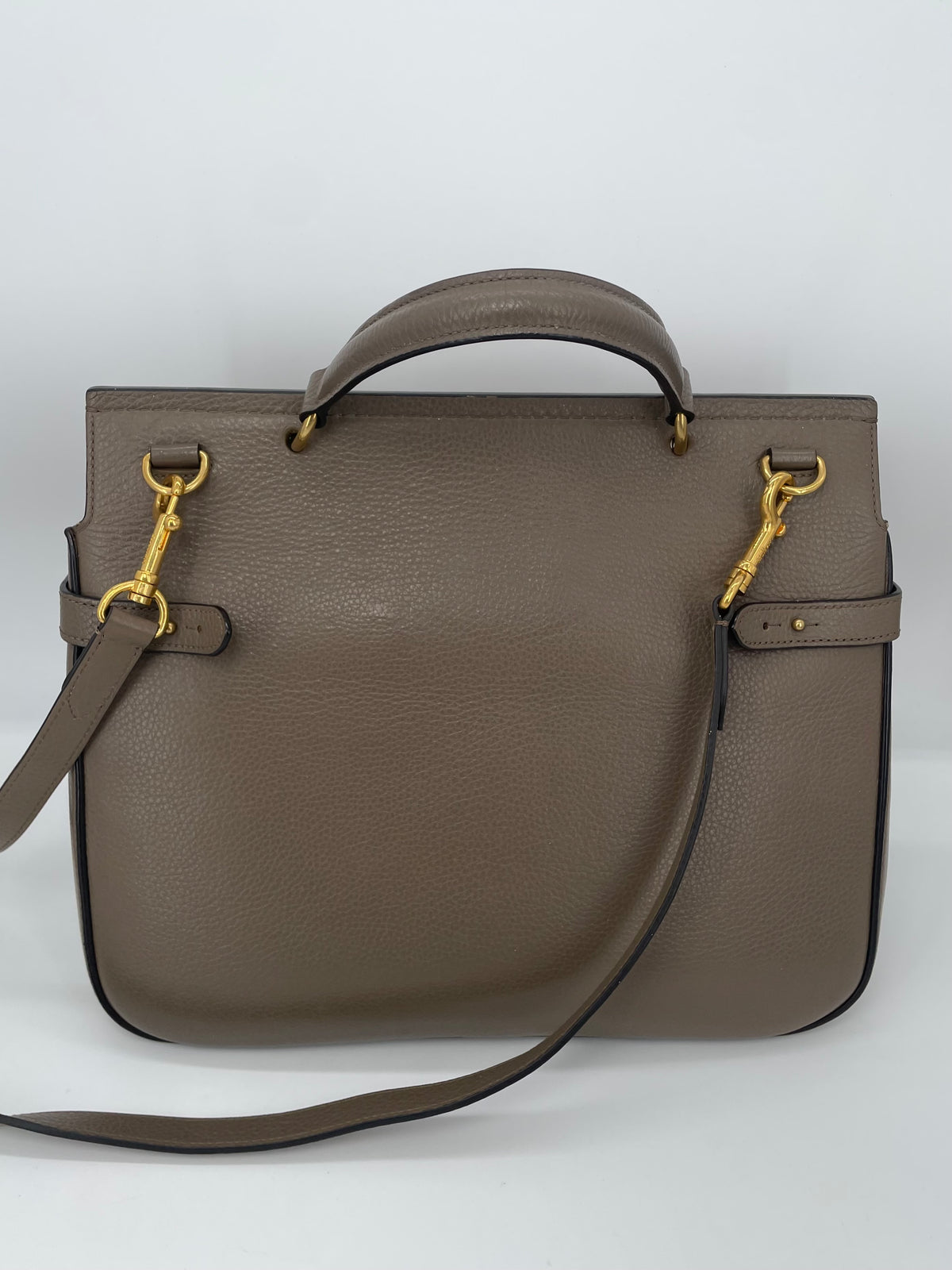 Preloved Mulberry Amberley Top Handle Satchel Bag, Large