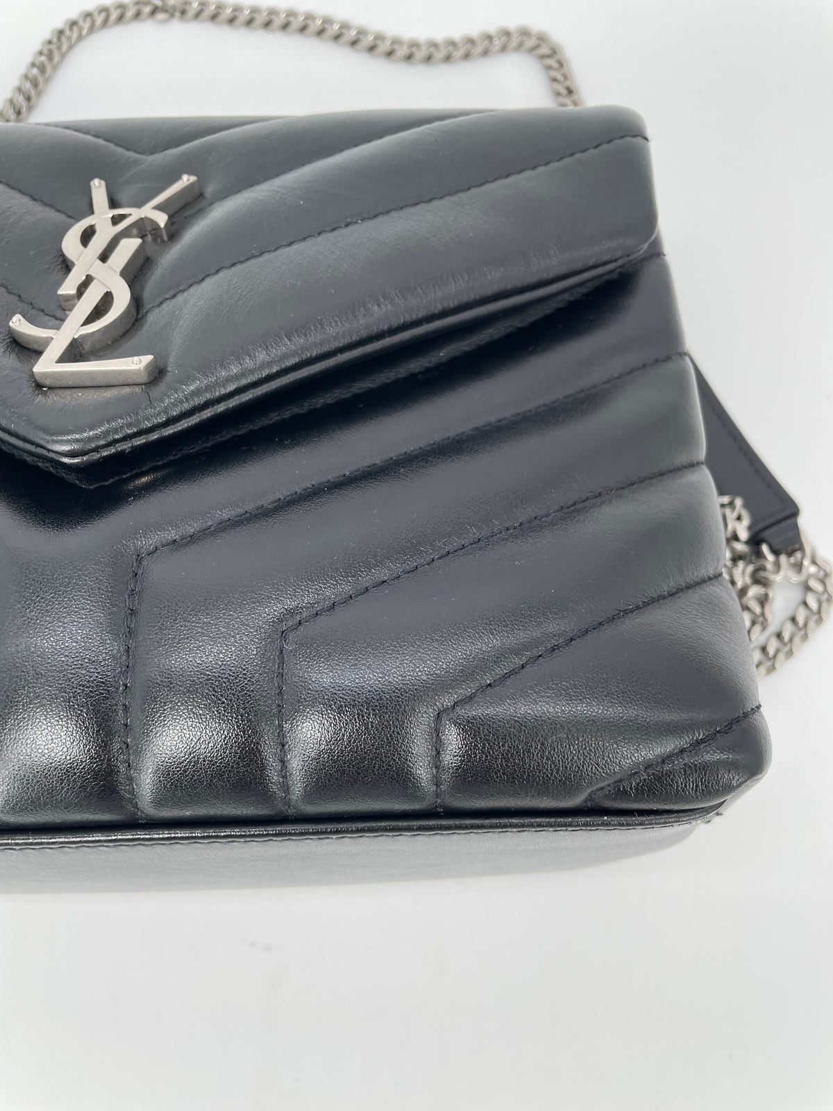 Preloved Yves Saint Laurent  ‘Y’ Quilted Lou Lou Shoulder  Bag, Small