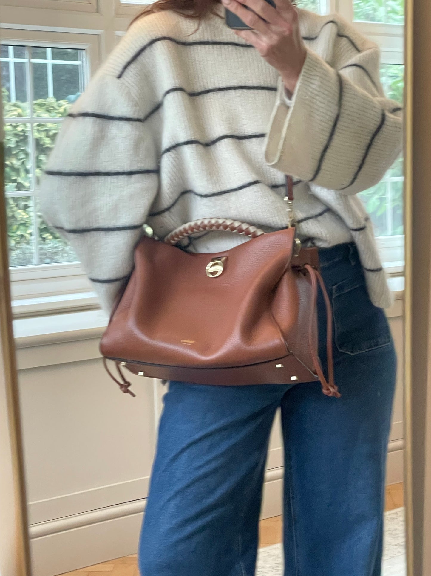 Preloved Mulberry Iris Top Handle Tote Bag, Large