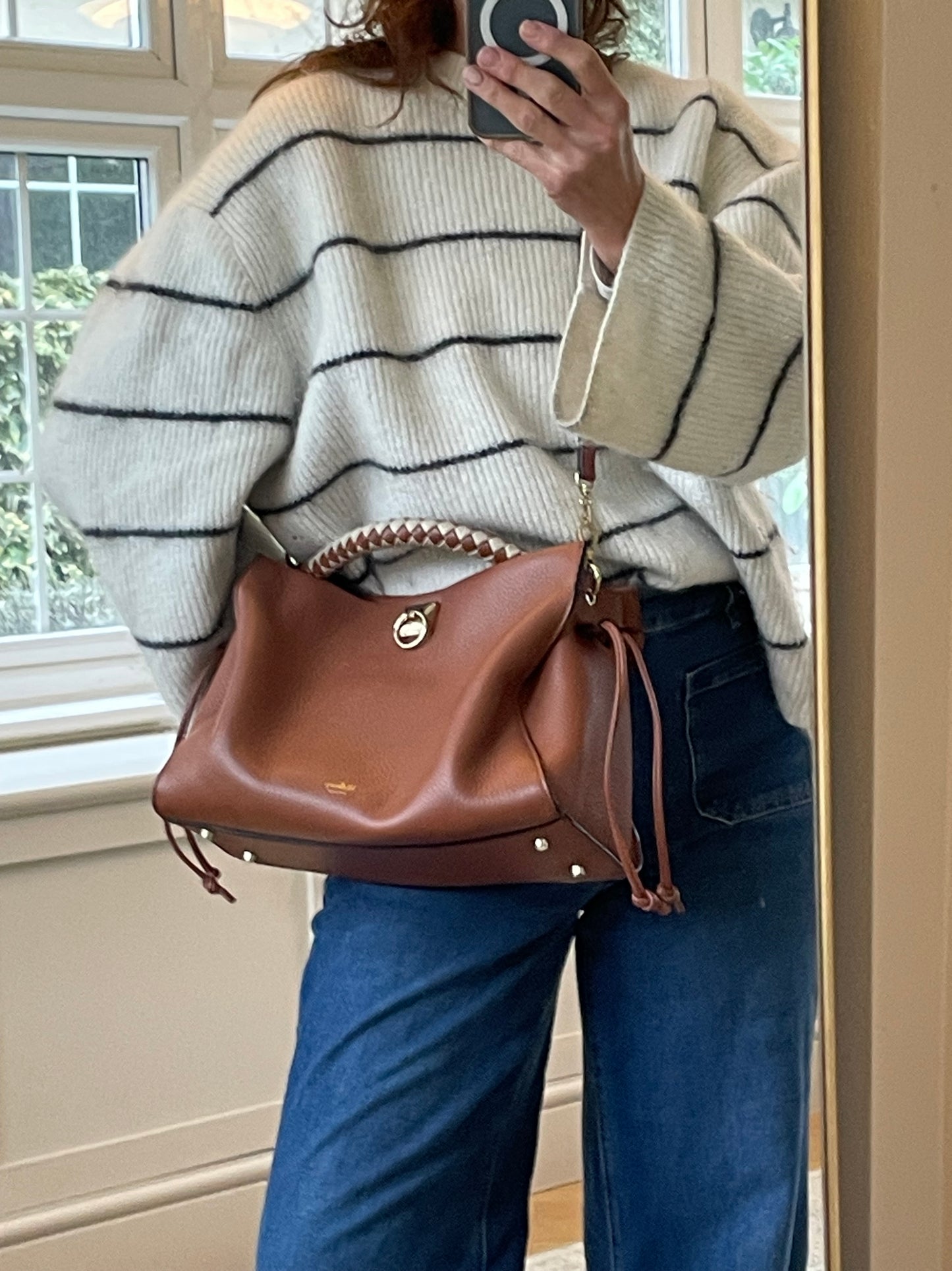 Preloved Mulberry Iris Top Handle Tote Bag, Large