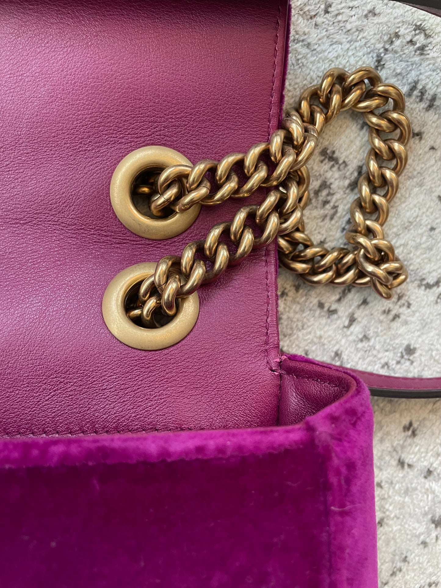 Preloved Gucci  Embroidered ‘LOVED’ Marmont shoulder Bag, Medium