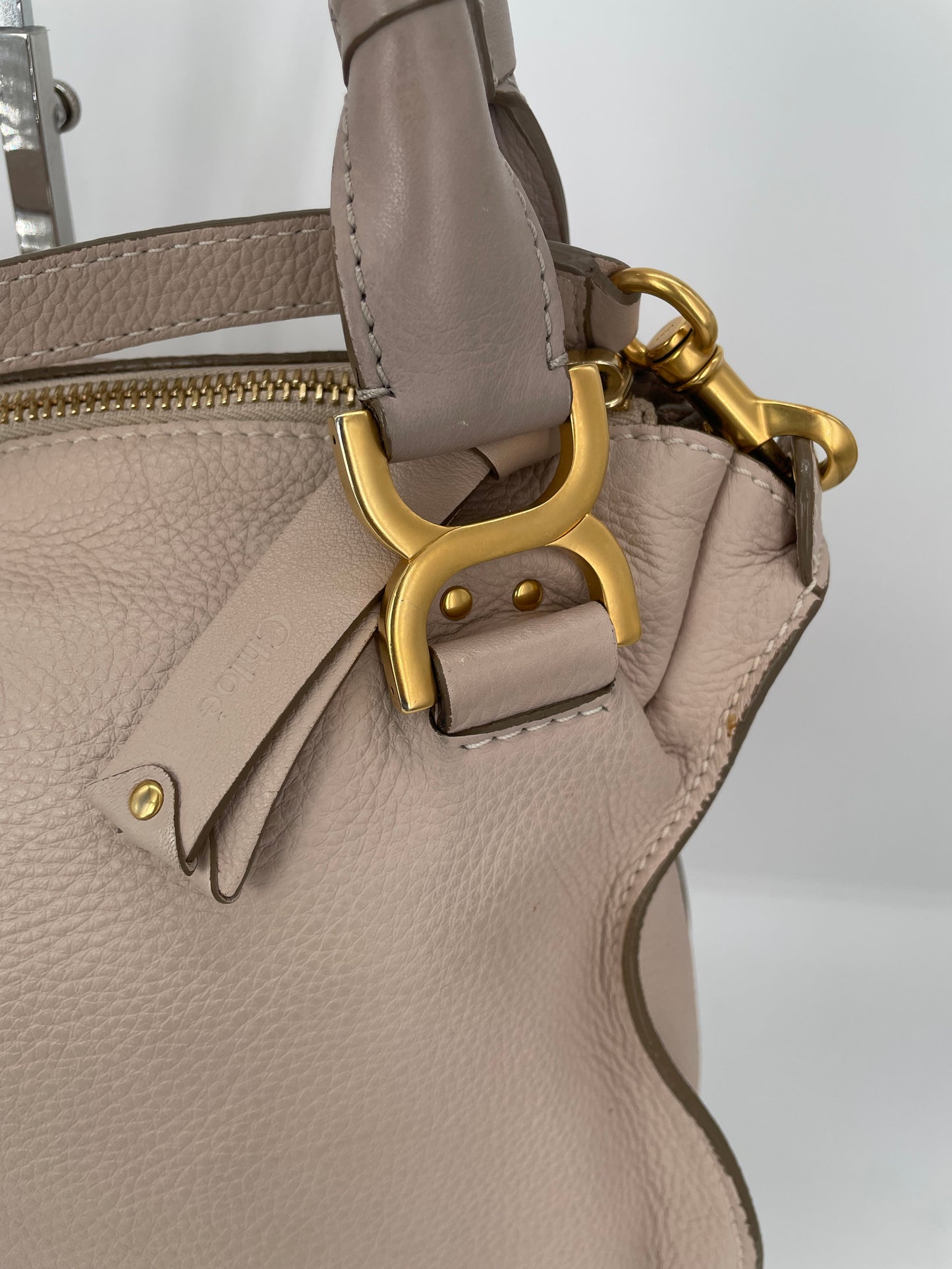 Preloved Chloe Marcie Two Handle Satchel Bag with Long Strap