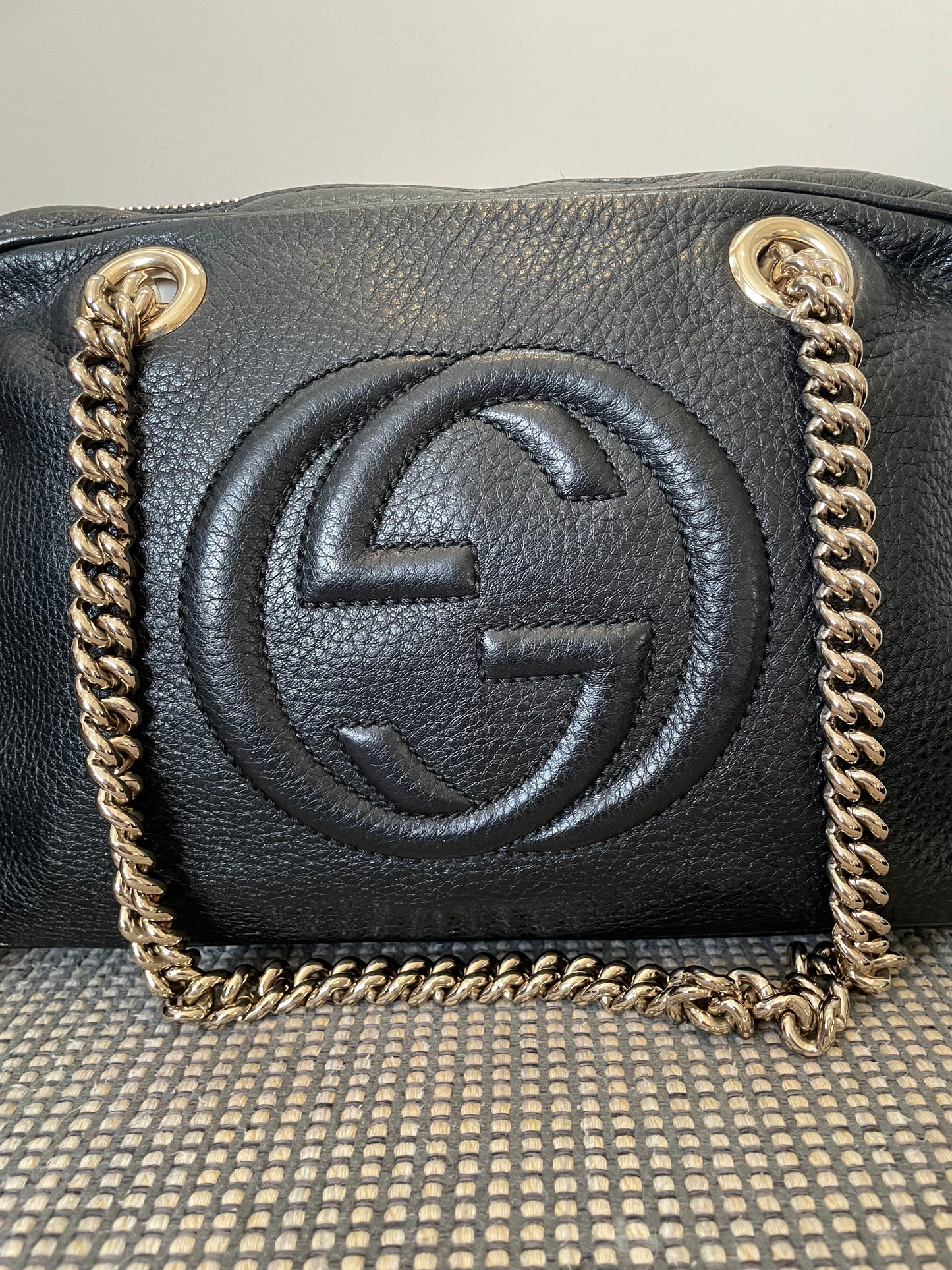 Preloved Gucci Chain Bowling Bag, Small