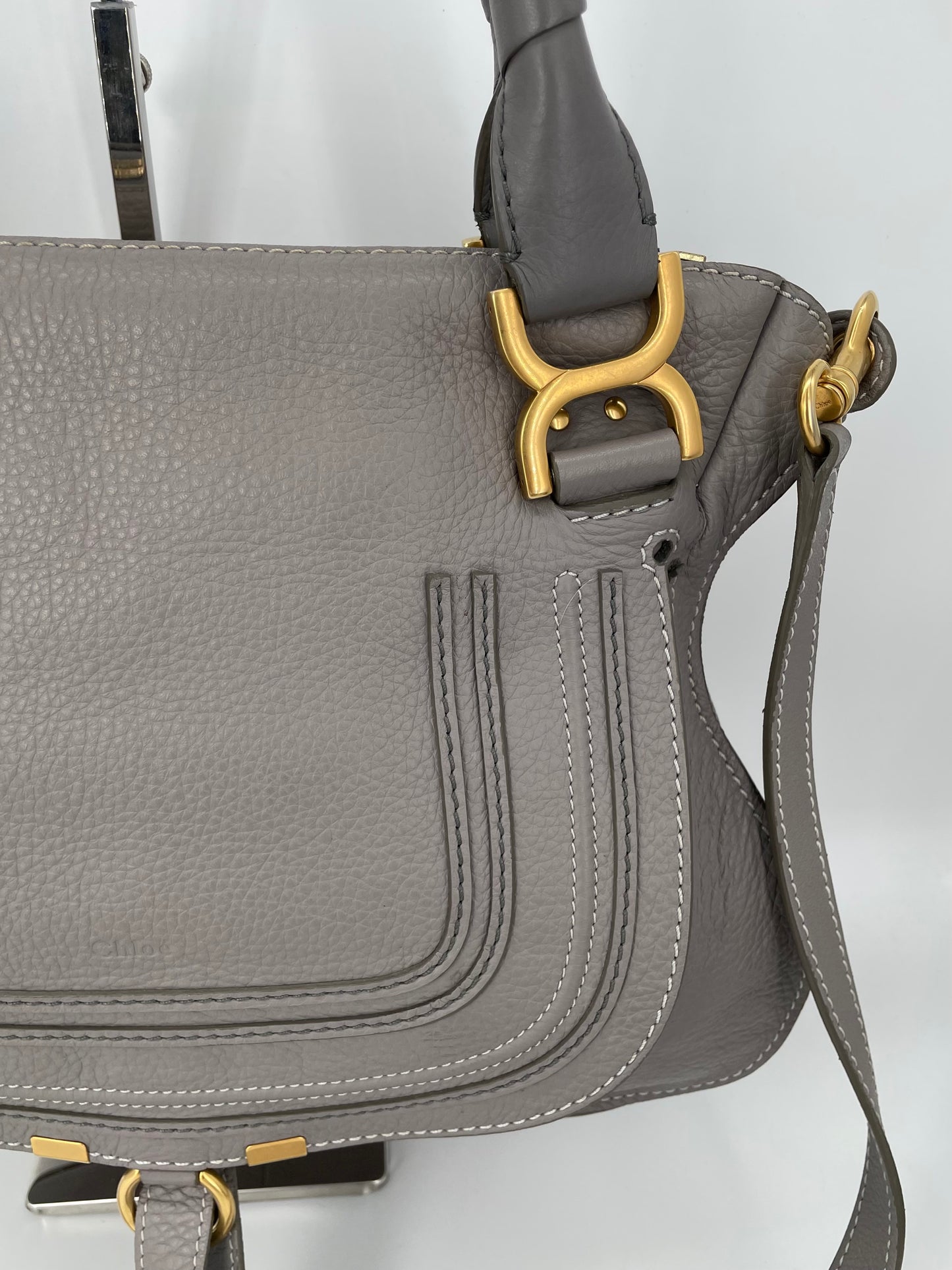 Preloved Chloe Marcie Two Handle Satchel Bag with Long Strap