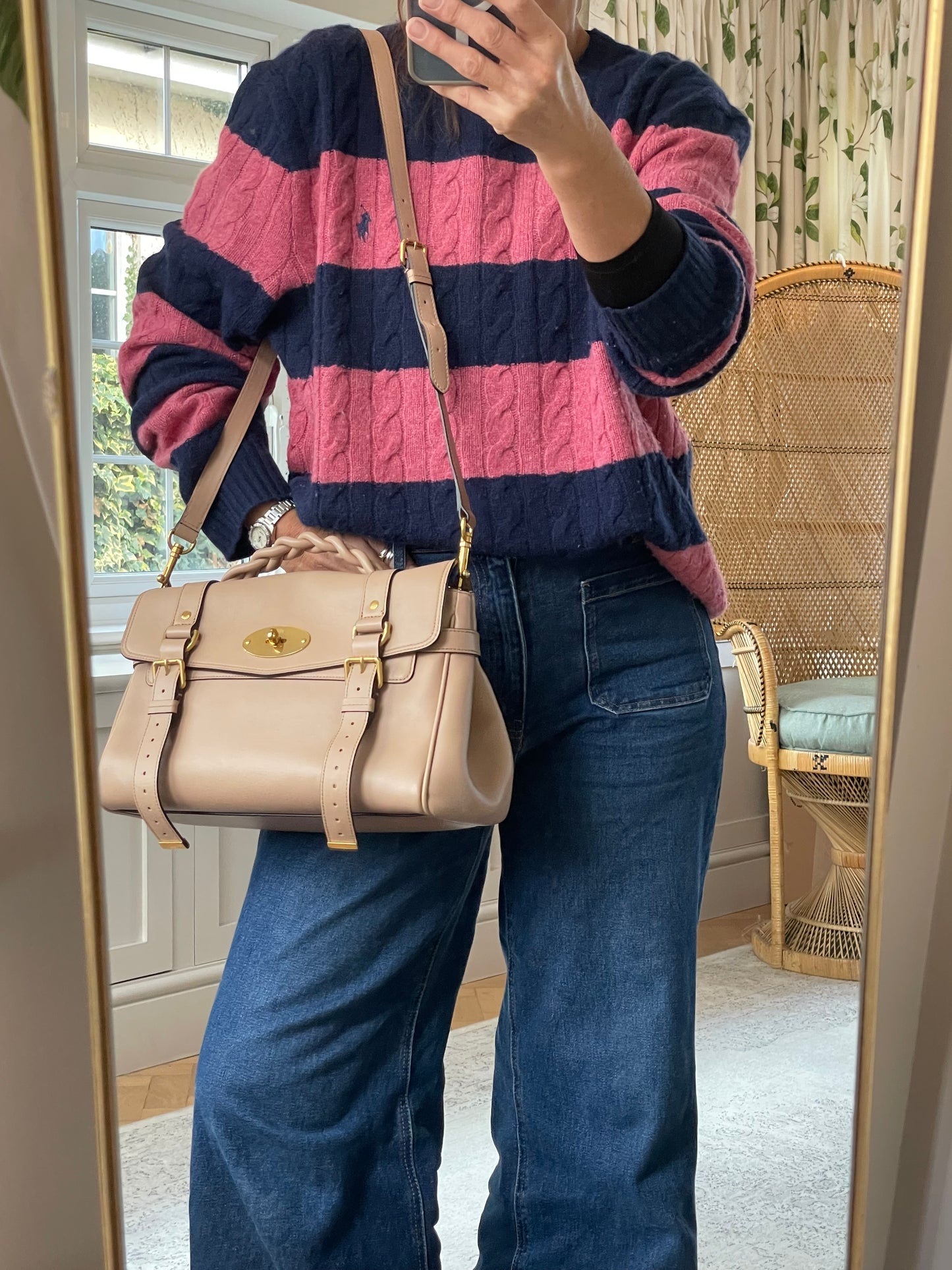 Preloved Mulberry Alexa Satchel Bag, Regular