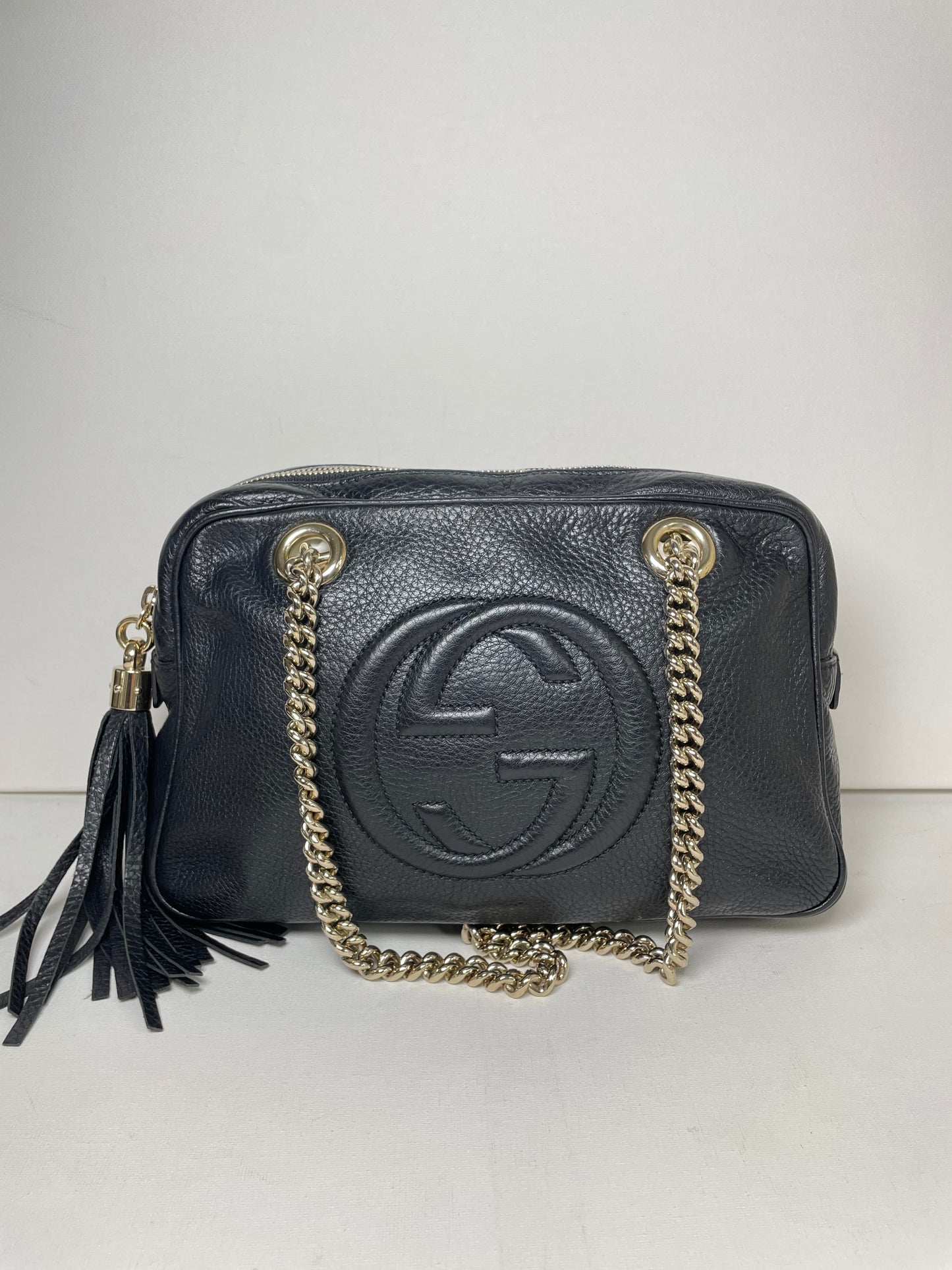 Preloved Gucci Chain Bowling Bag, Small