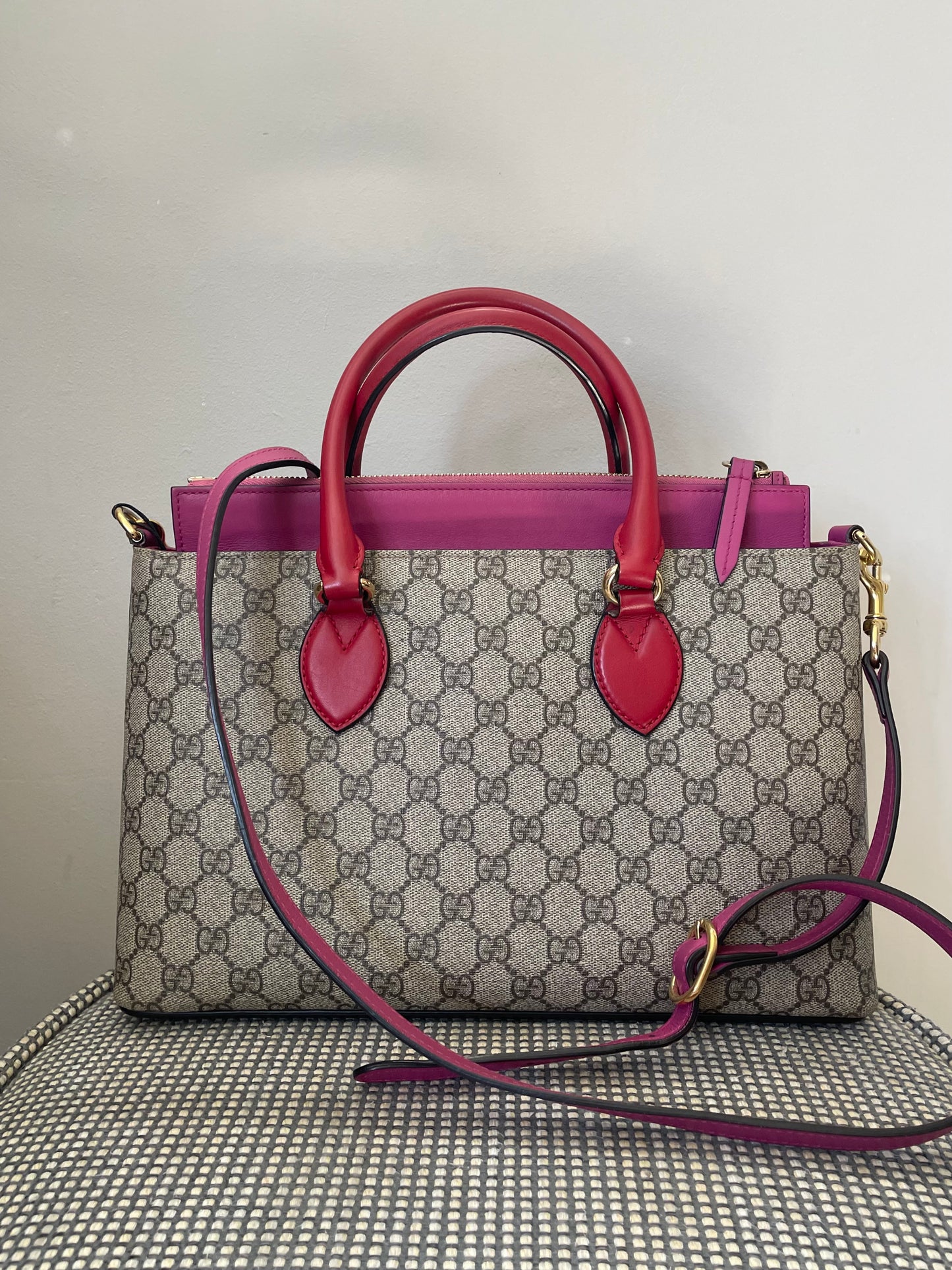 Preloved Gucci Supreme Monogram Tote Bag