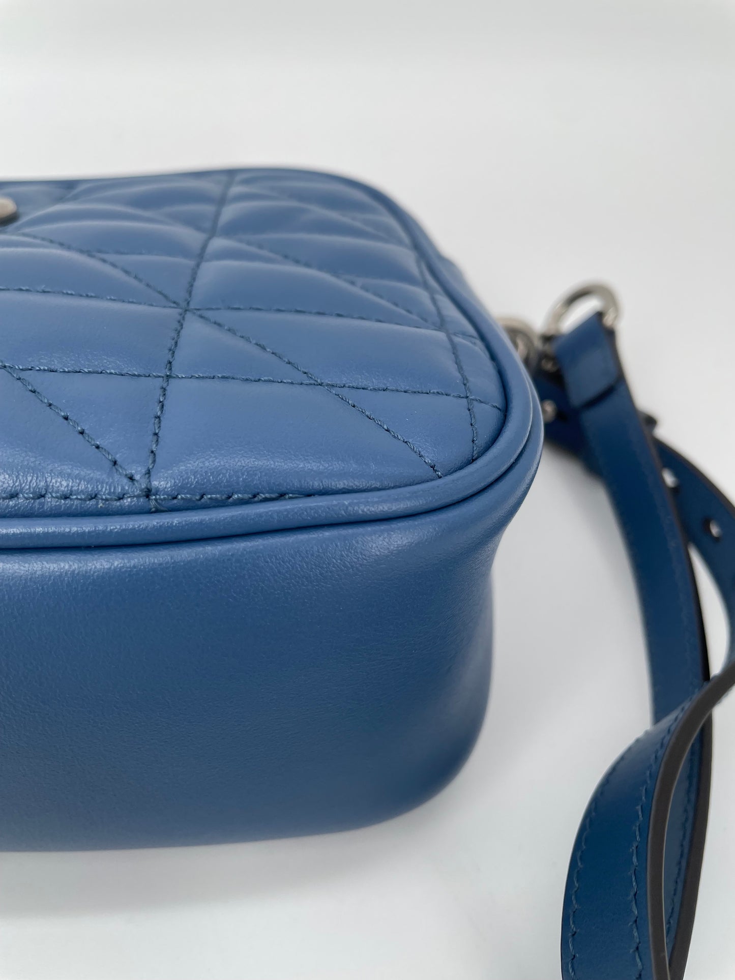 Preloved Gucci Quilted Leather Geometric Marmont Crossbody Bag, Small