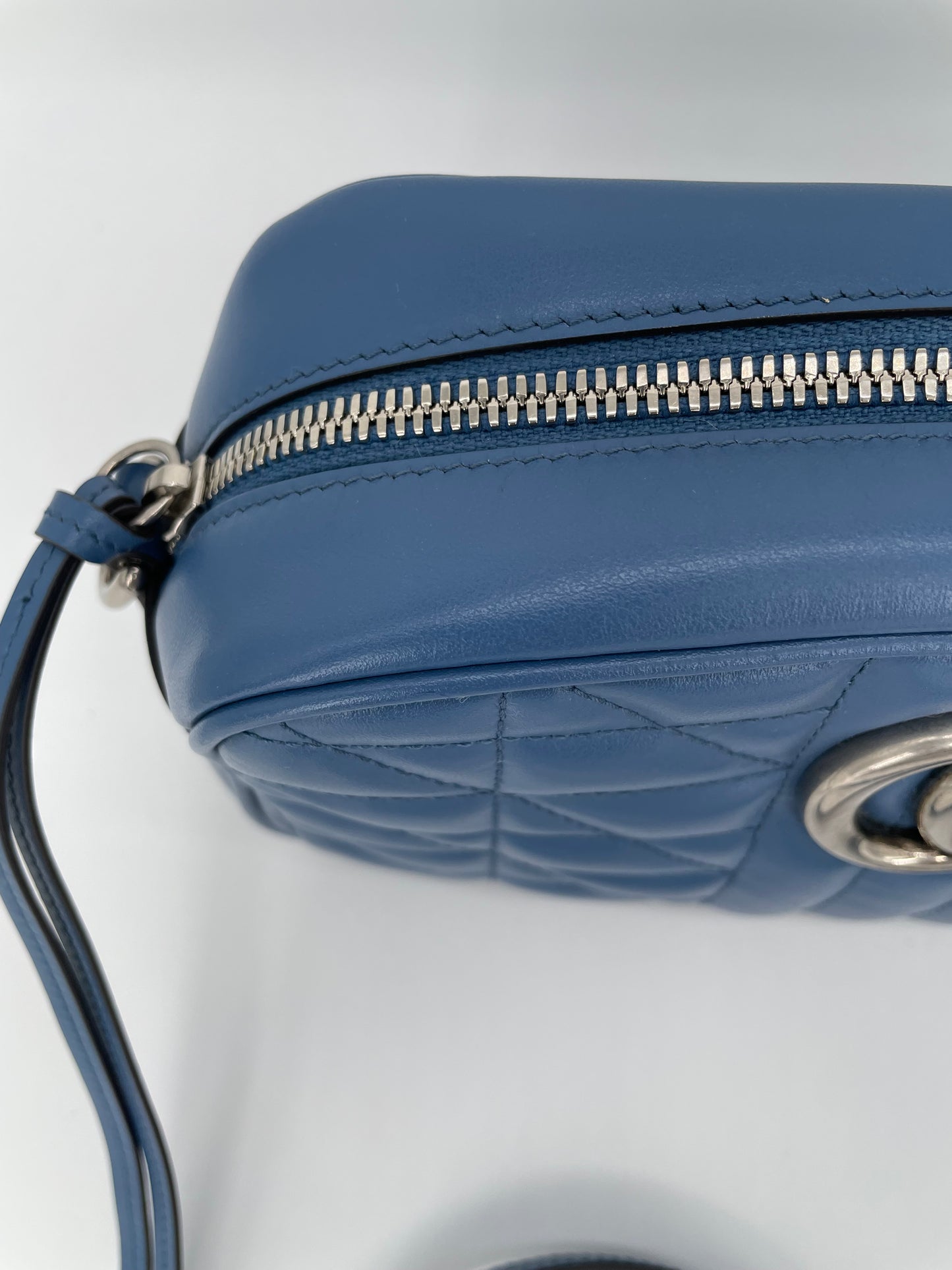 Preloved Gucci Quilted Leather Geometric Marmont Crossbody Bag, Small