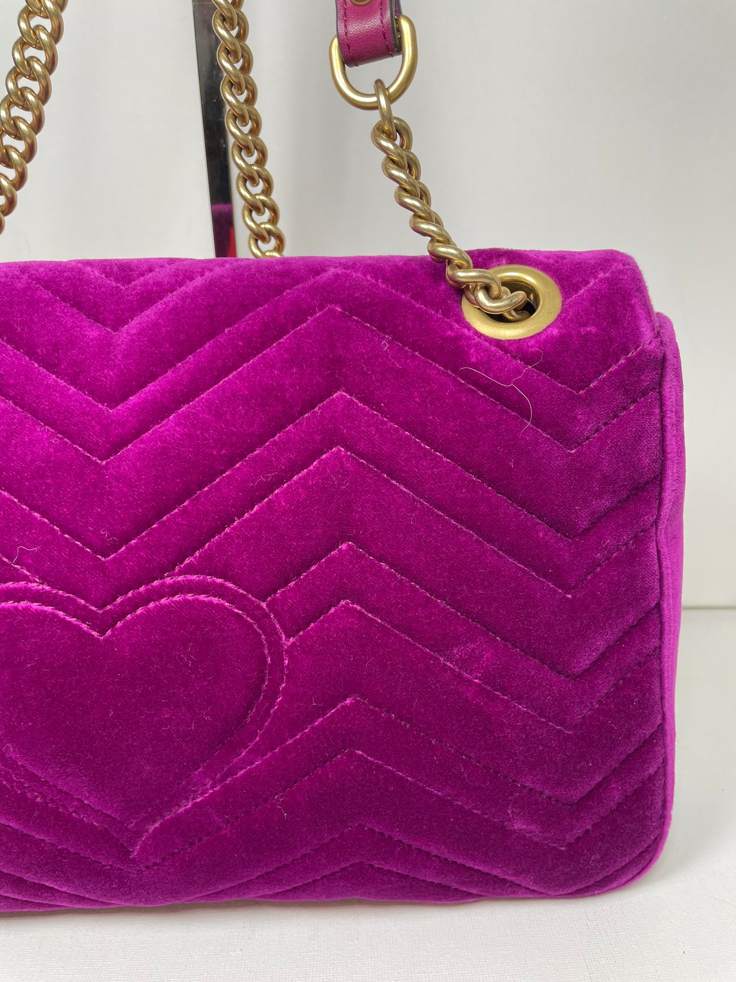 Preloved Gucci  Embroidered ‘LOVED’ Marmont shoulder Bag, Medium