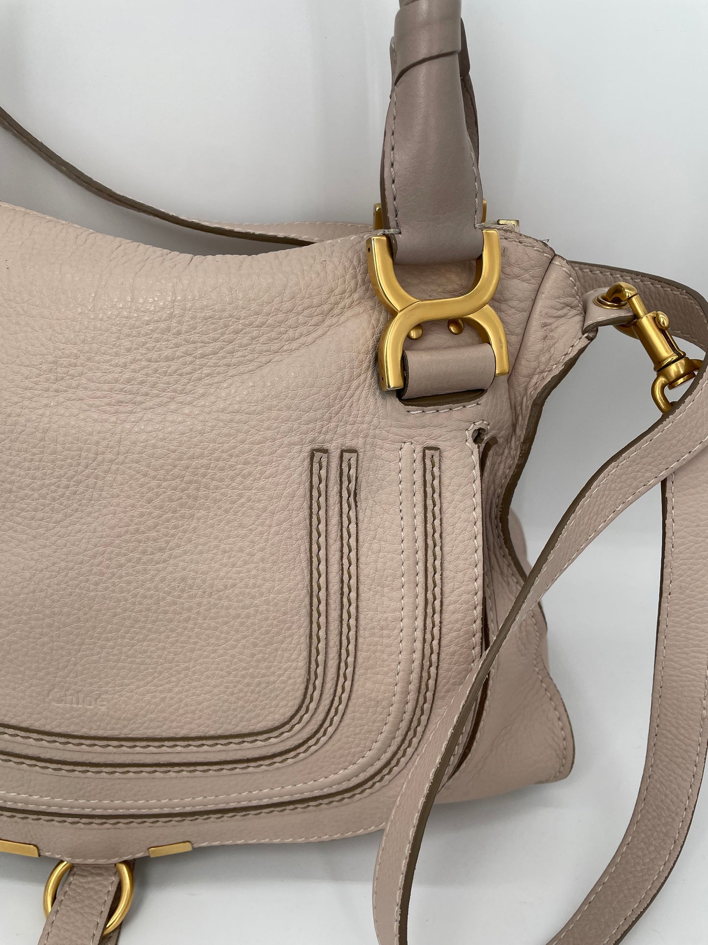 Preloved Chloe Marcie Two Handle Satchel Bag with Long Strap