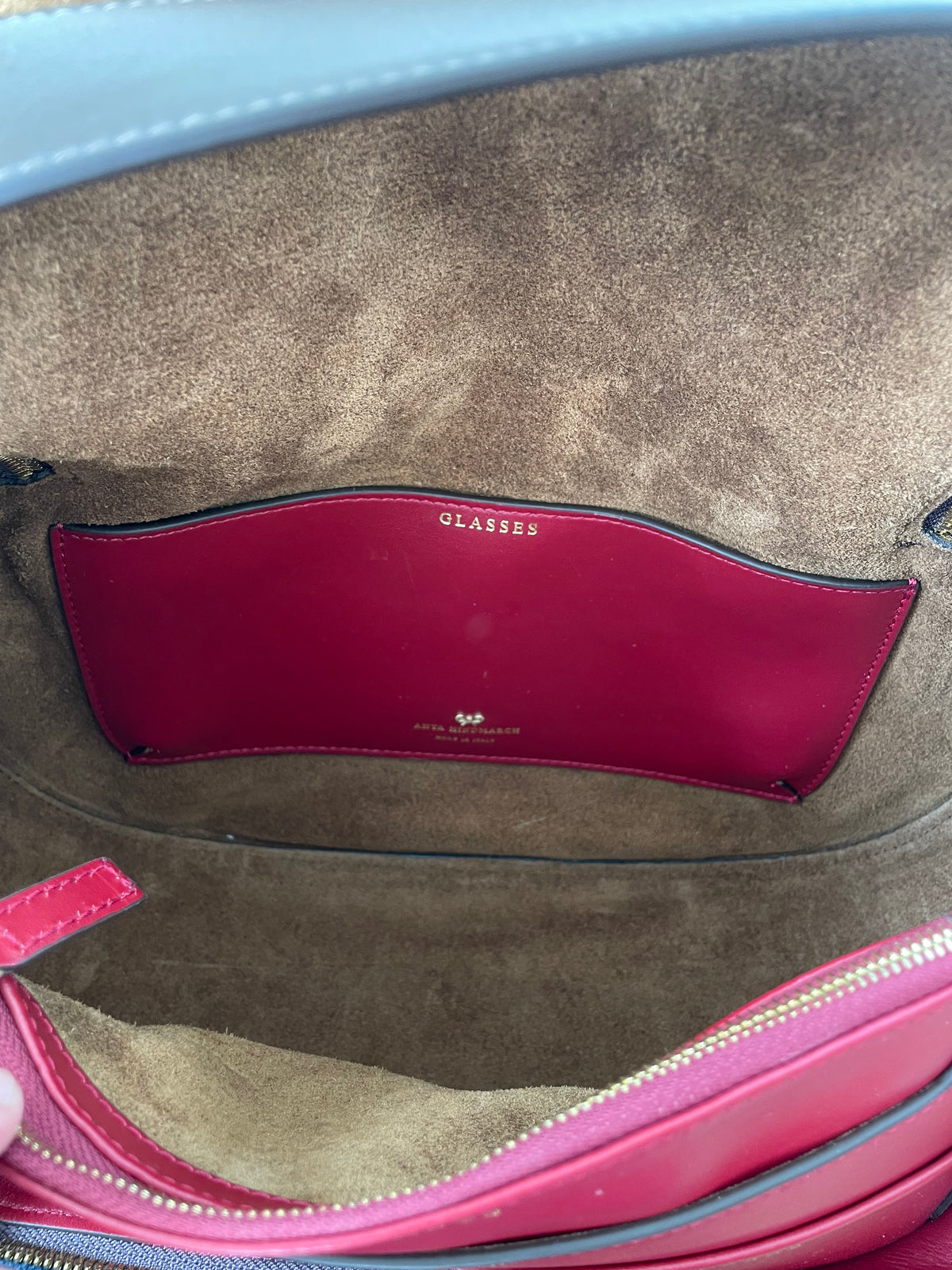 Preloved Anya Hindmarch Soft Vere Shoulder Bag, Medium