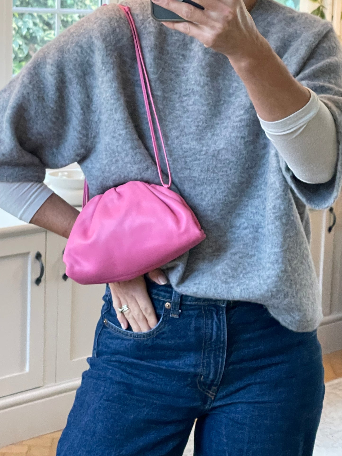 Preloved Bottega Veneta Pouch With Shoulder Strap, Mini