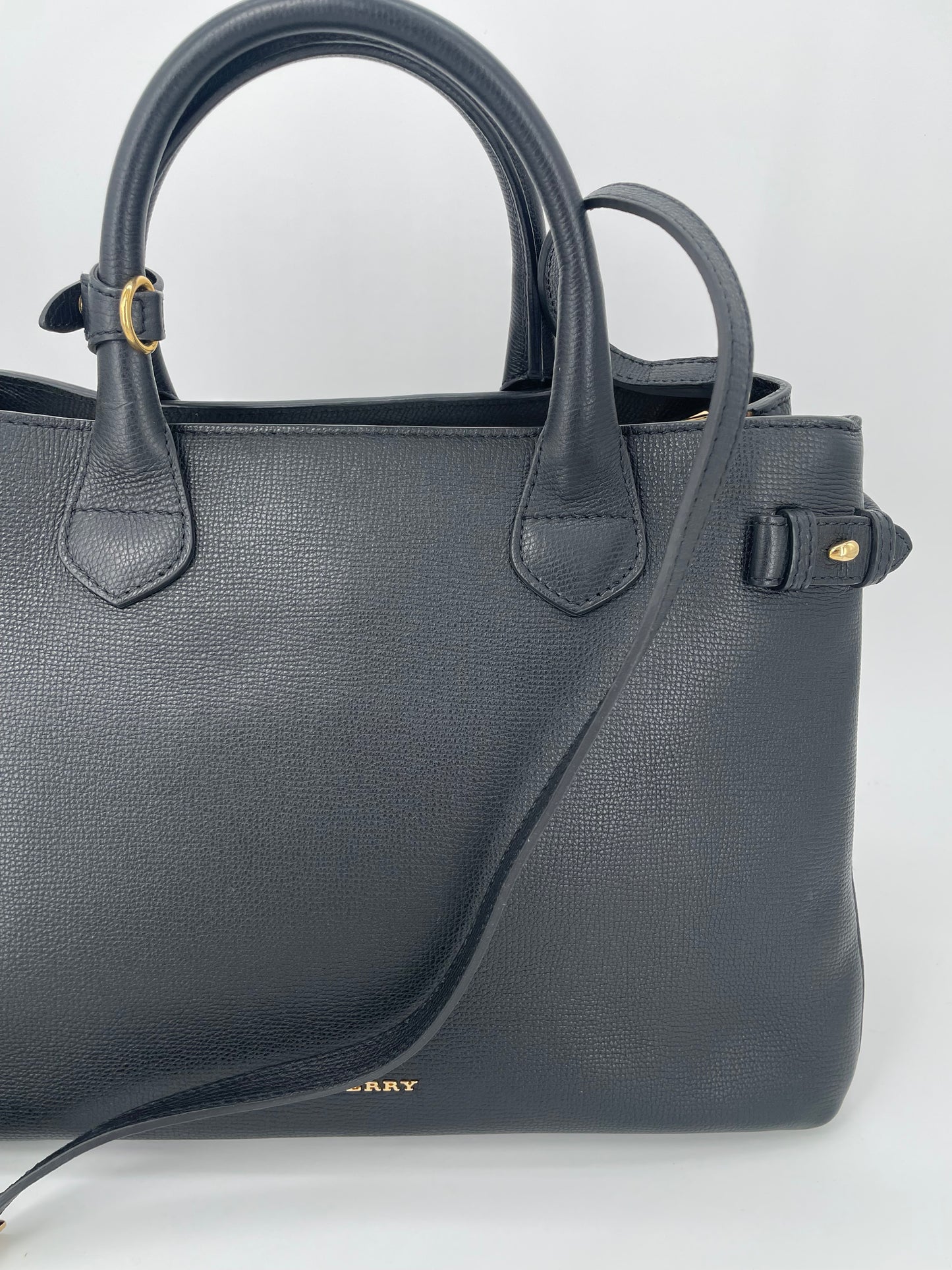 Preloved Burberry Banner Two Way Tote Bag, Medium