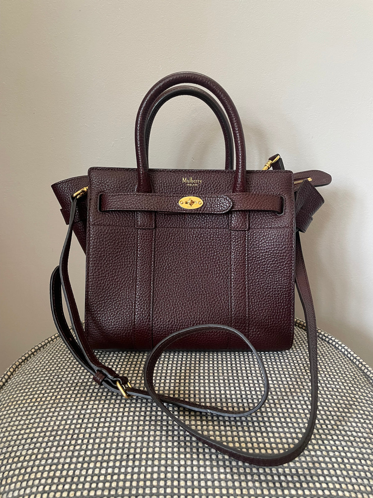 Preloved Mulberry Zipped Bayswater Crossbody Tote, Mini