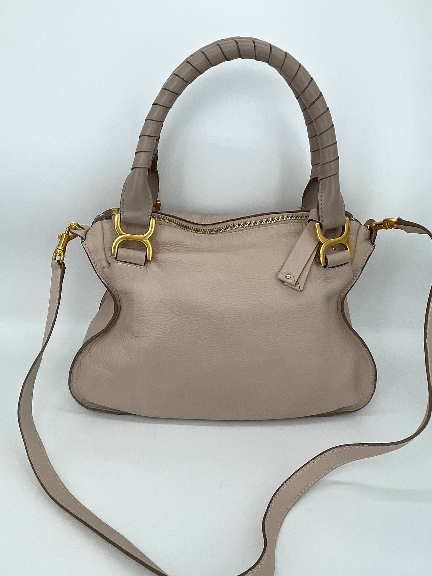 Preloved Chloe Marcie Two Handle Satchel Bag with Long Strap