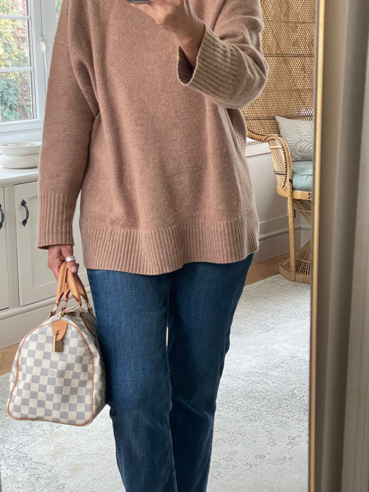 Preloved Louis Vuitton Damier Azur Speedy 30 Boston Bag