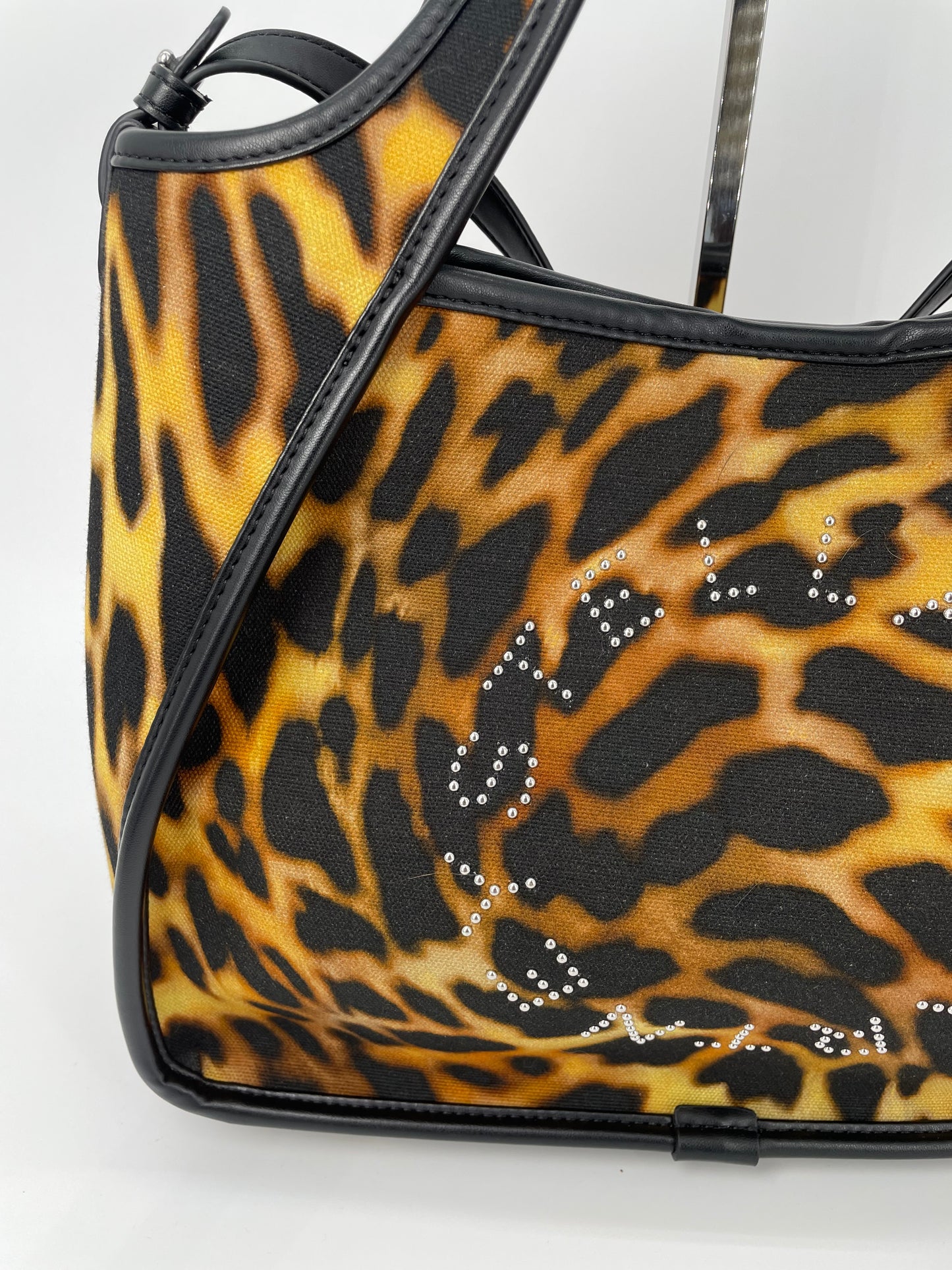 Preloved Stella McCartney Leopard Print Studded Tote Bag