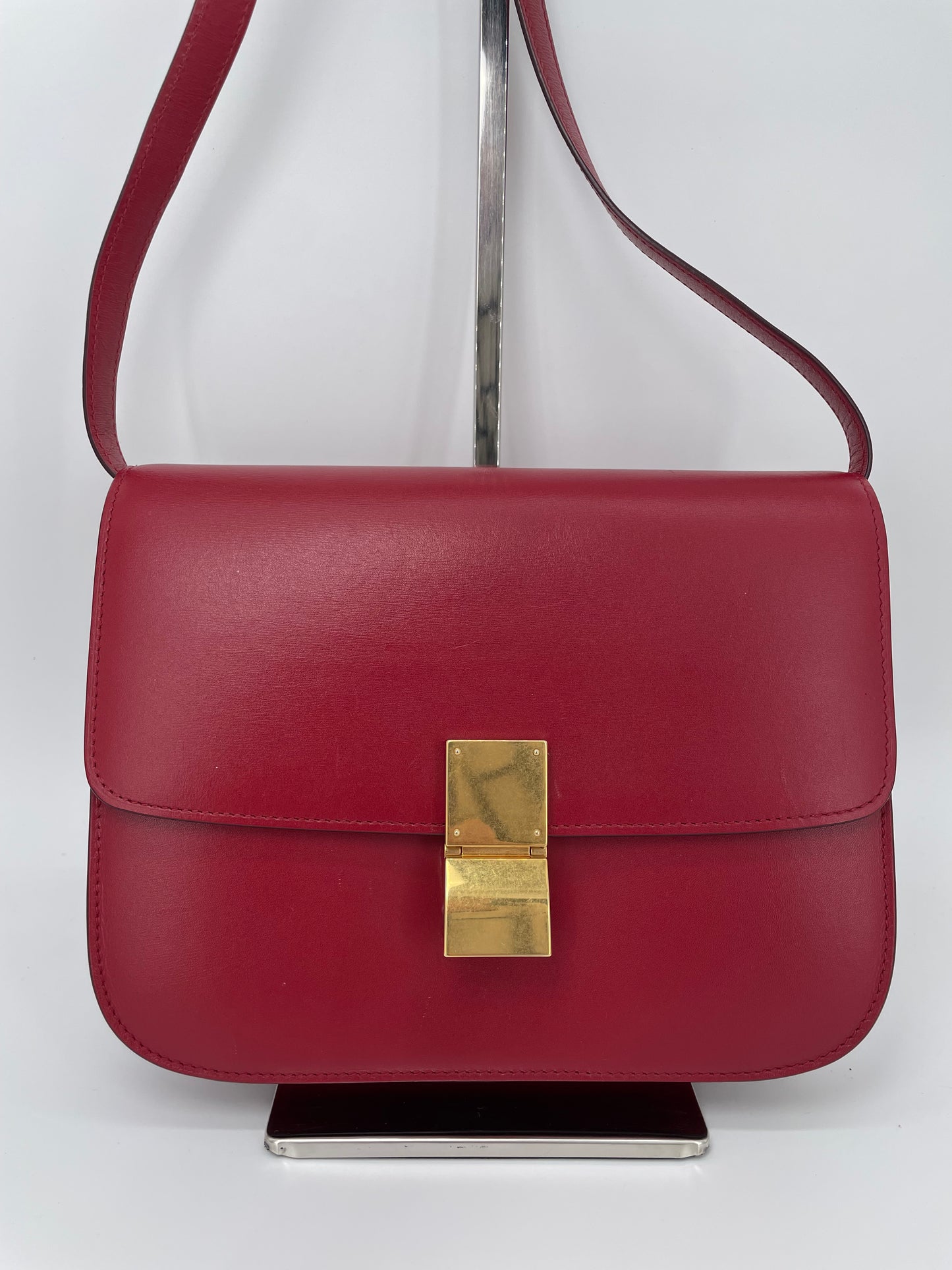 Preloved Celine Classic Box Shoulder Bag, Mesium