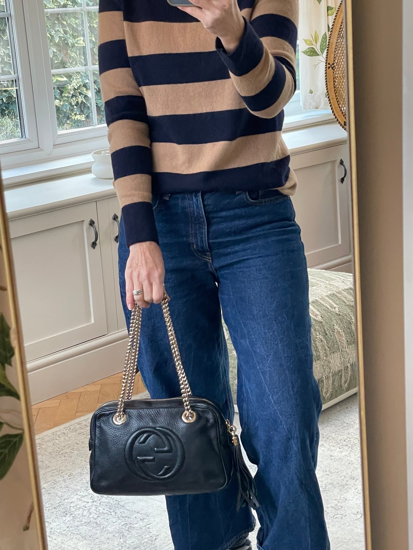 Preloved Gucci Chain Bowling Bag, Small