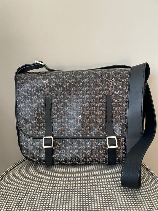 Preloved Goyard Goyardine Belvedere Messenger Bag, GM
