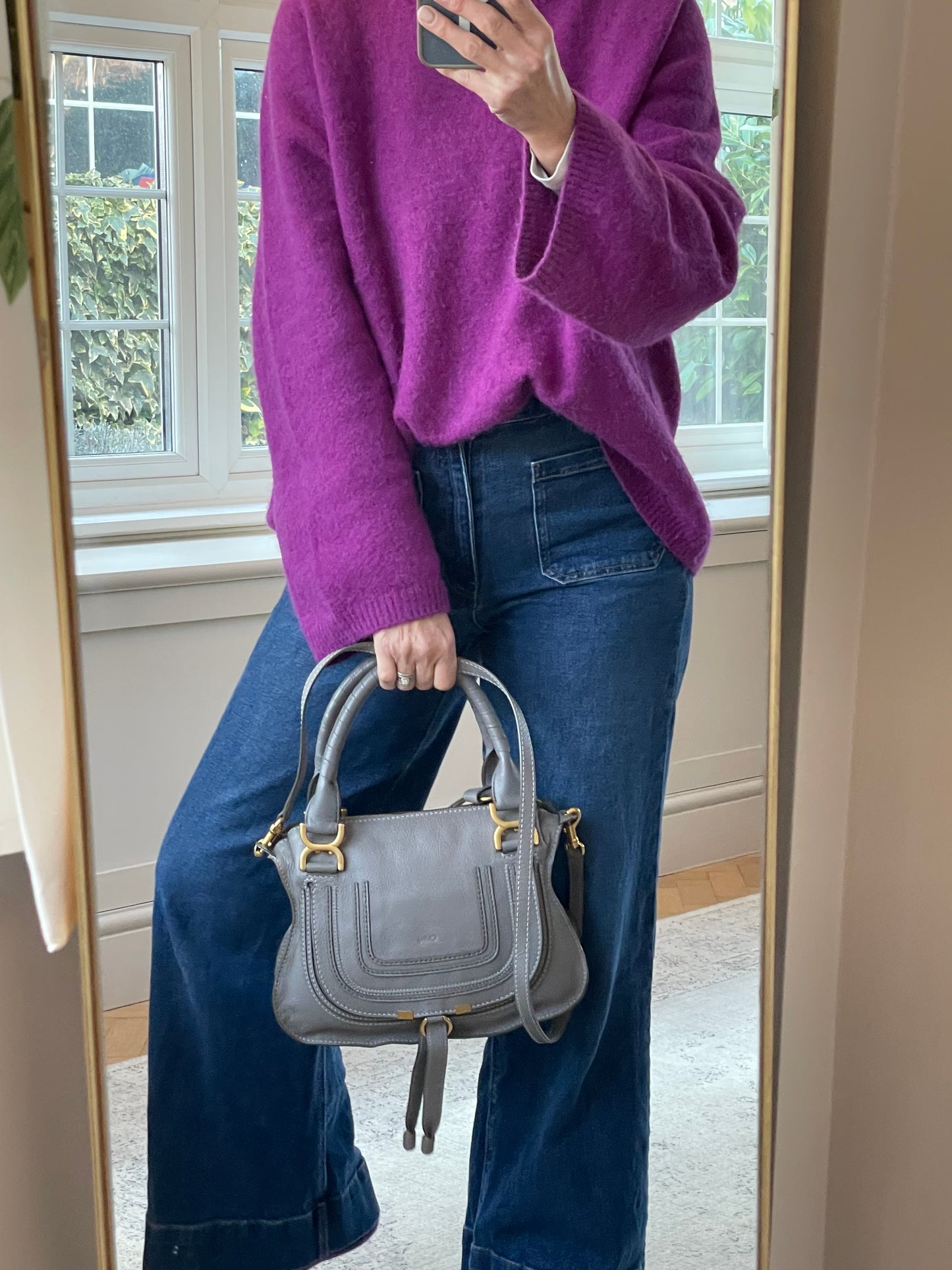 Preloved Chloe Marcie Satchel Bag with Long Strap, Small